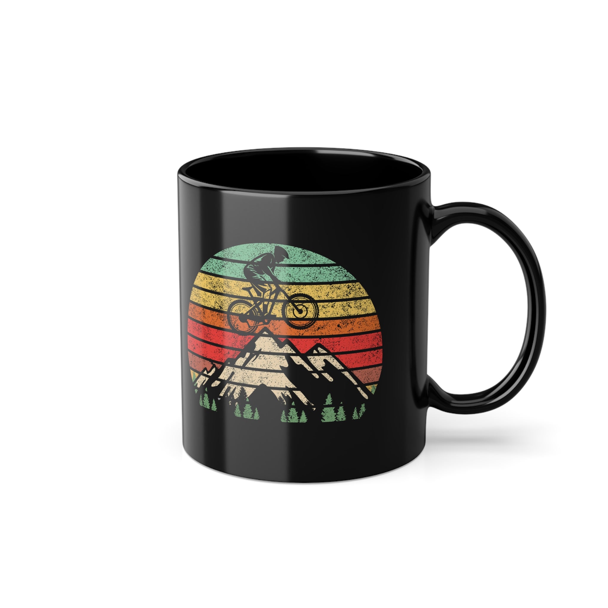 Berge Mountainbike Retro Style - Lustige Geschenk Kaffee Tasse