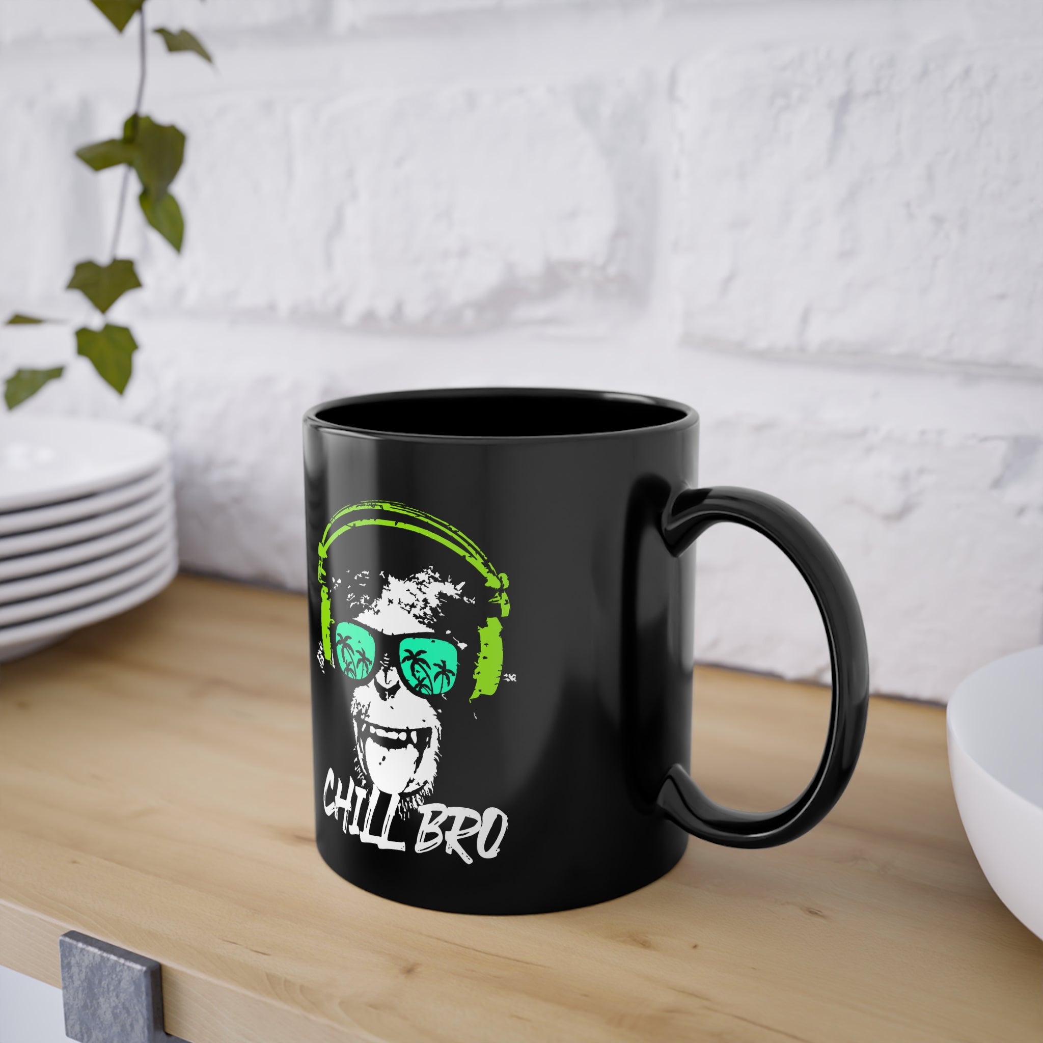CHILL BRO - Cooler DJ Affe mit Sonnenbrille Geschenkidee Gamer Geschenk Kaffee Tasse