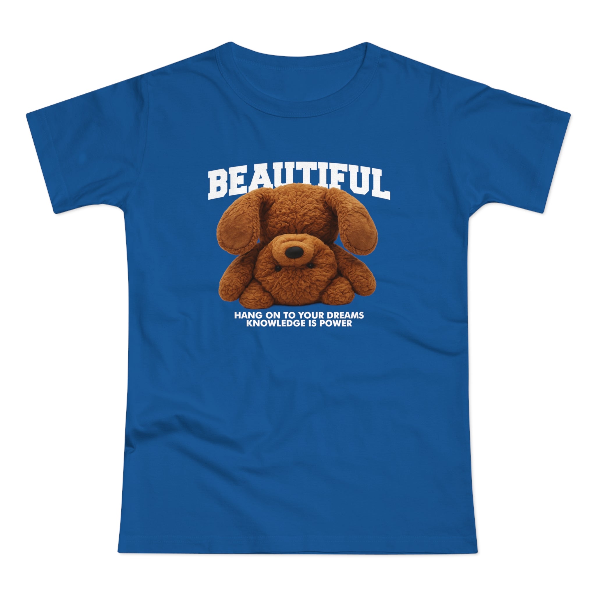 Kopfüber Teddy Bär T-Shirt – Realistisches Plüsch Design - Hang On Your Dreams - Damen Shirt