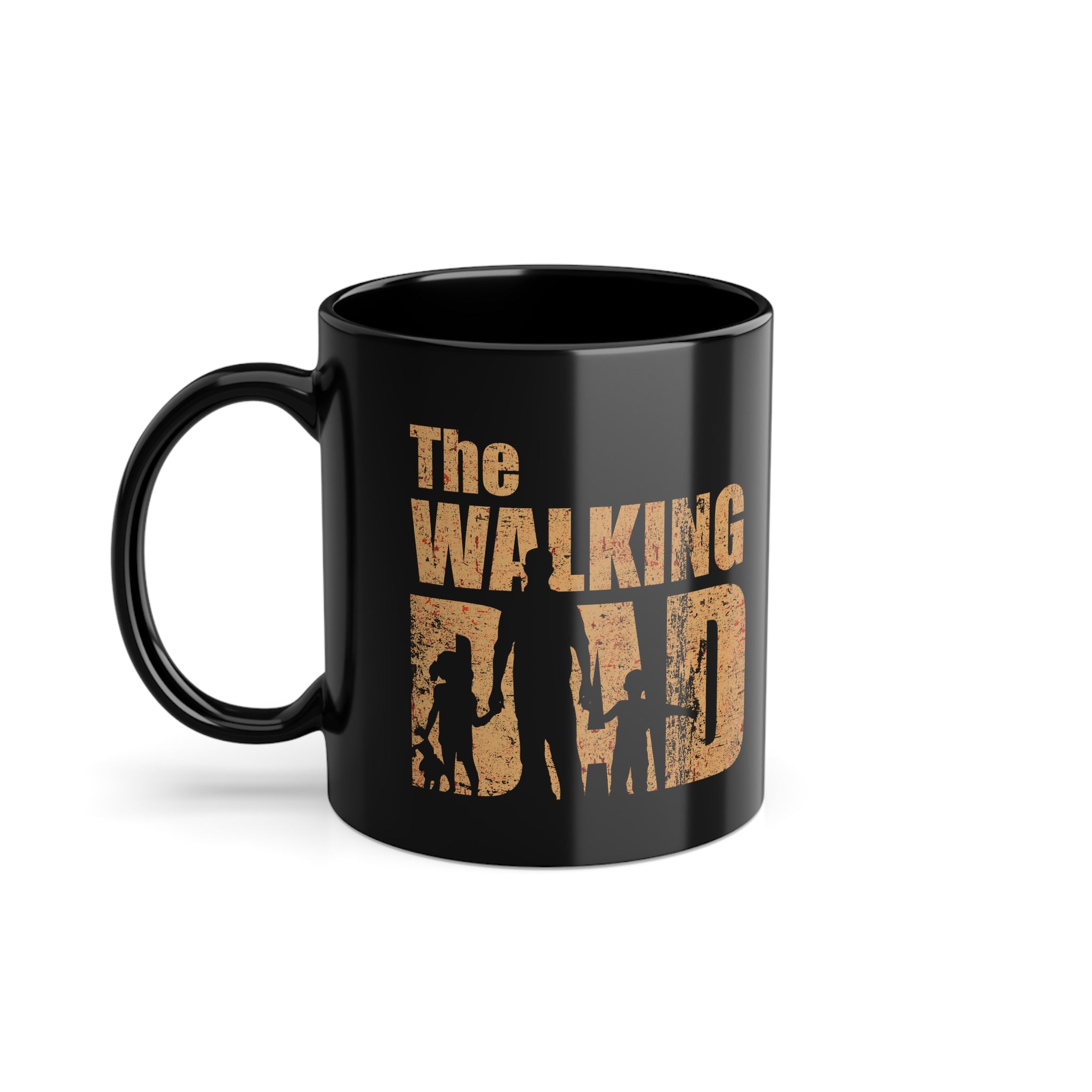 Vatertag Shirt - The Walking Dad - Papa und Tochter und Sohn - Lustige Vatertag Geschenk Kaffee Tasse