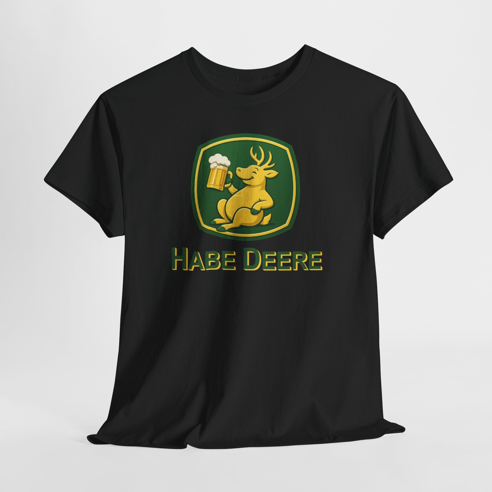 Trinkender Hirsch – Habe Deere Bier Logo Parodie T-Shirt