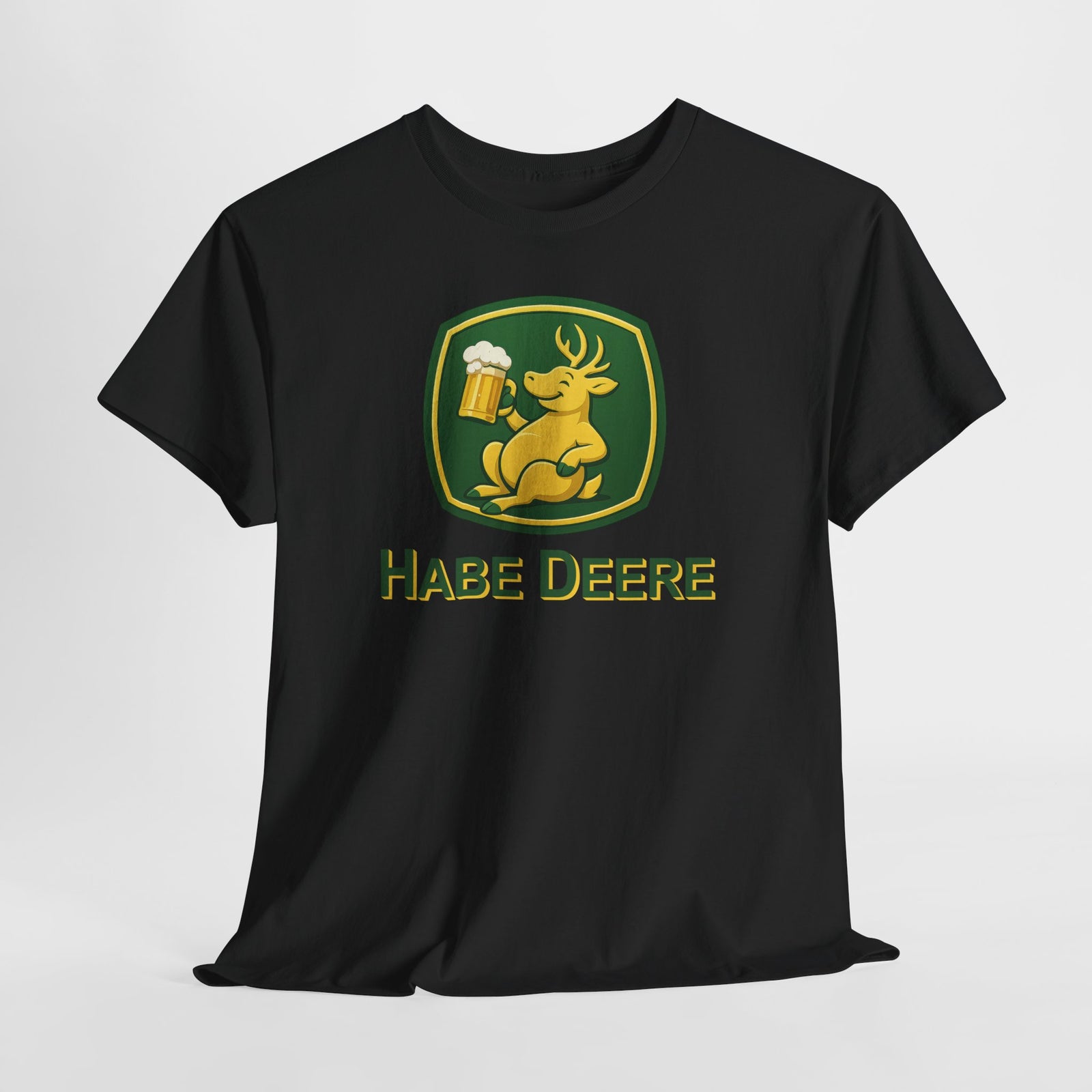 Trinkender Hirsch – Habe Deere Bier Logo Parodie T-Shirt