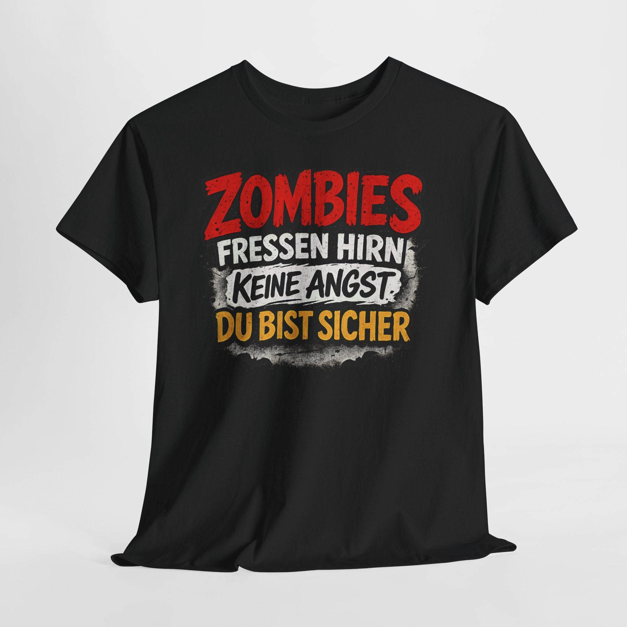 Halloween Shirt - Zombies Fressen Hirn - Du Bist Sicher - Lustiges Halloween T-Shirt