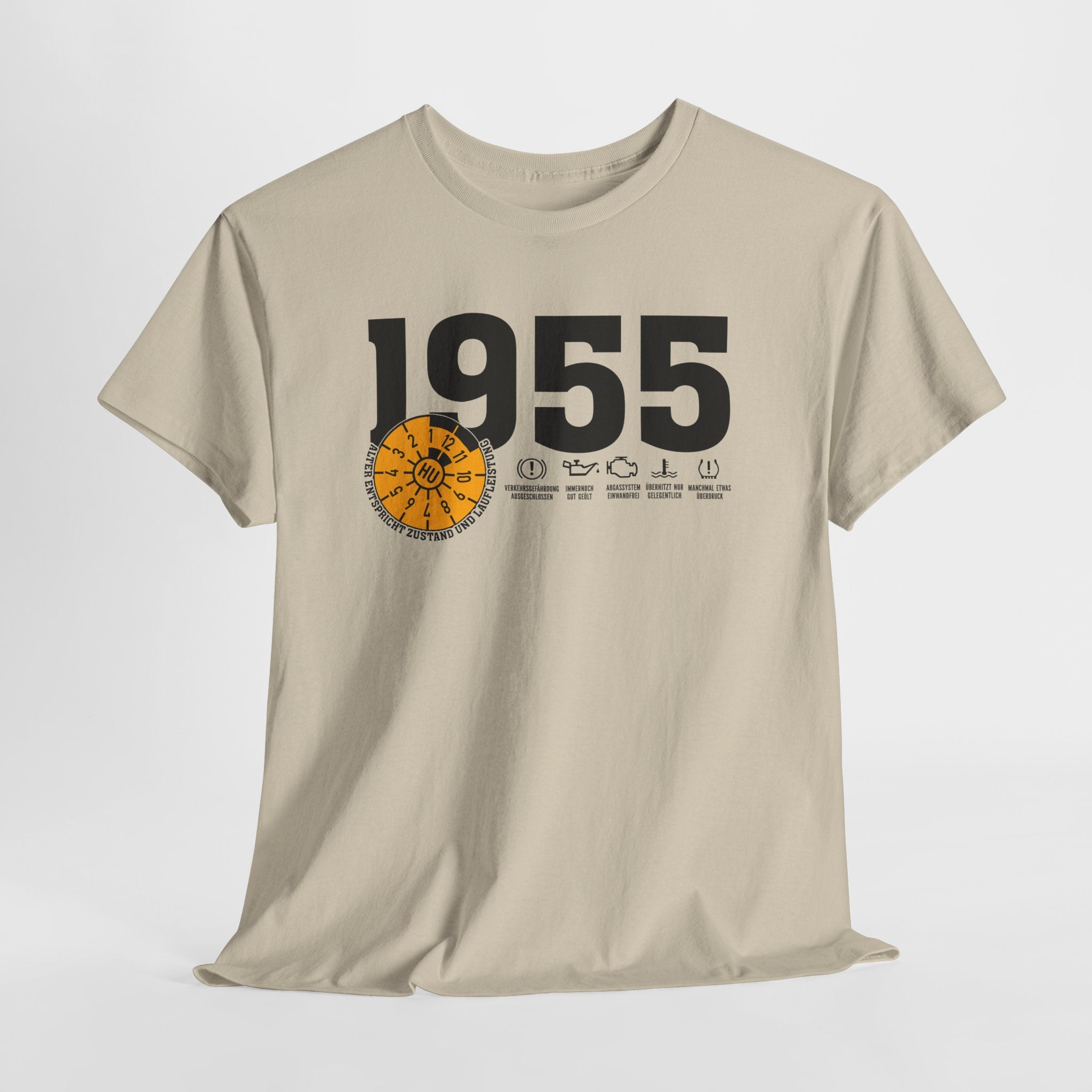 70 Geburtstag Jahrgangs-Shirt 1955 – TÜV Stempel Design - Entspricht Zustand und Laufleistung