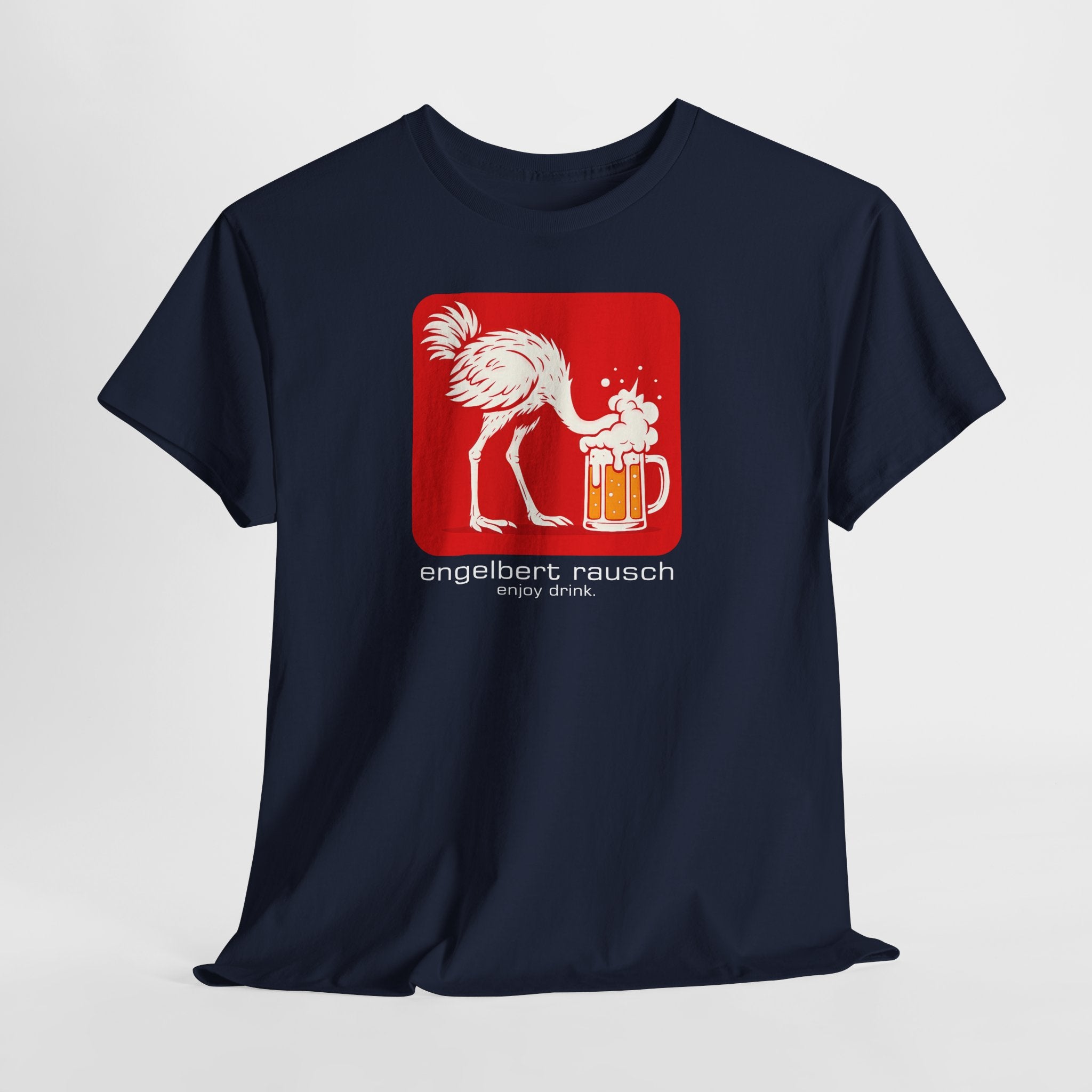 Engelbert Rausch T-Shirt – Lustiges Bier Parodie Shirt, Geschenk für Freunde