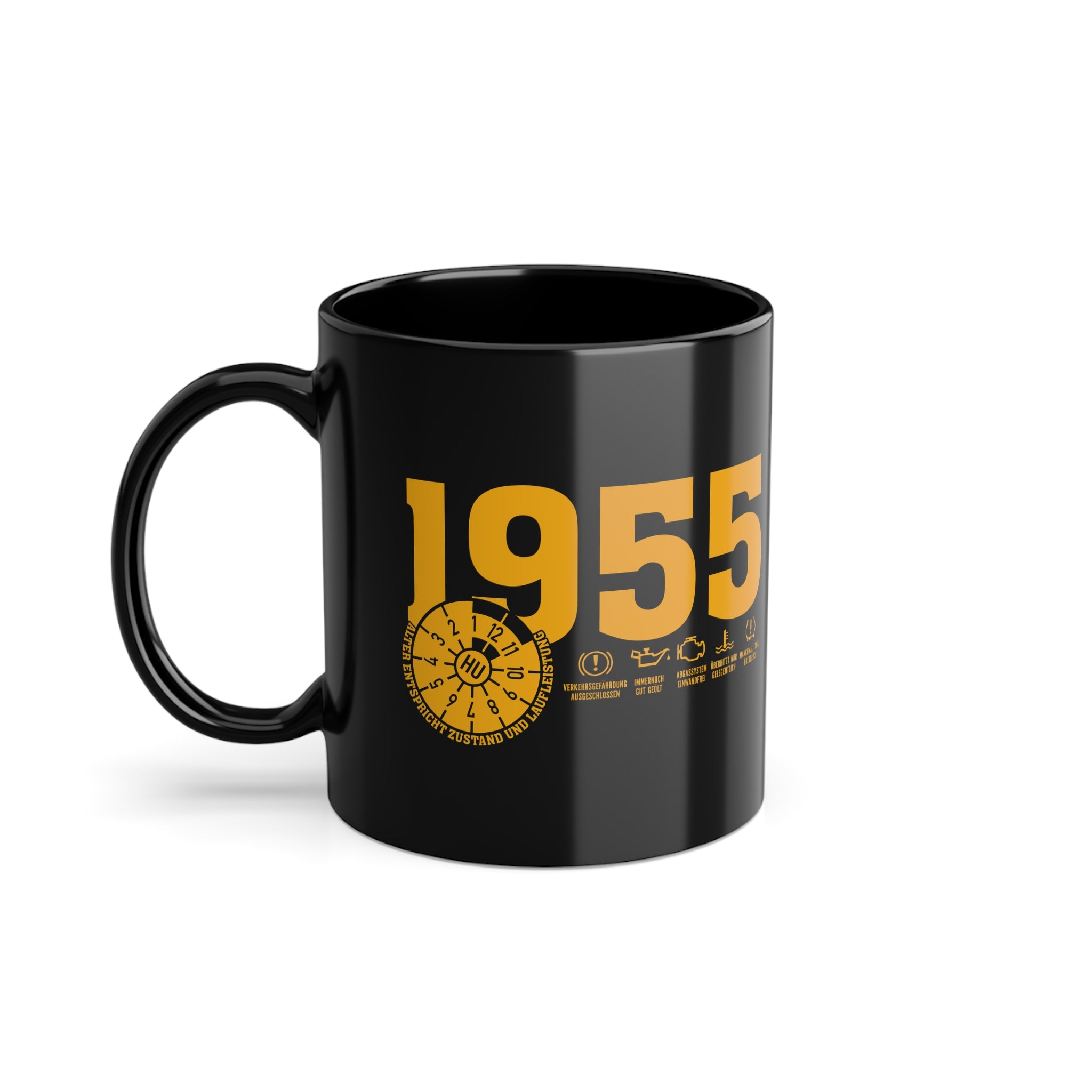 70 Geburtstag Kaffeetasse Jahrgang 1955 – TÜV Stempel - Entspricht Zustand und Laufleistung