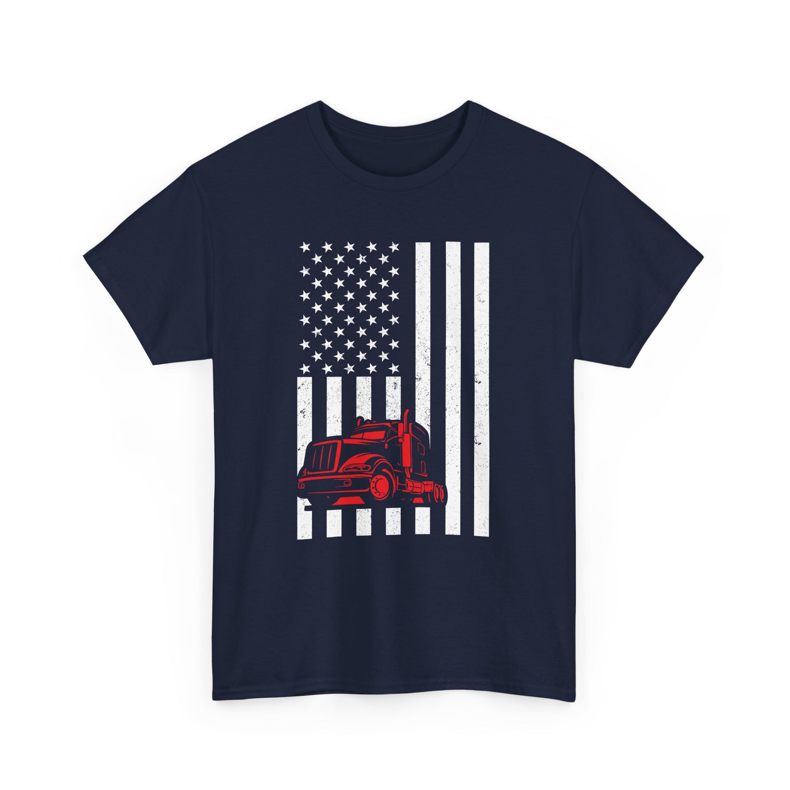 Truck Driver USA Flag Tee