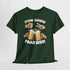 Lustig Schere Stein Paar Bier T-Shirt
