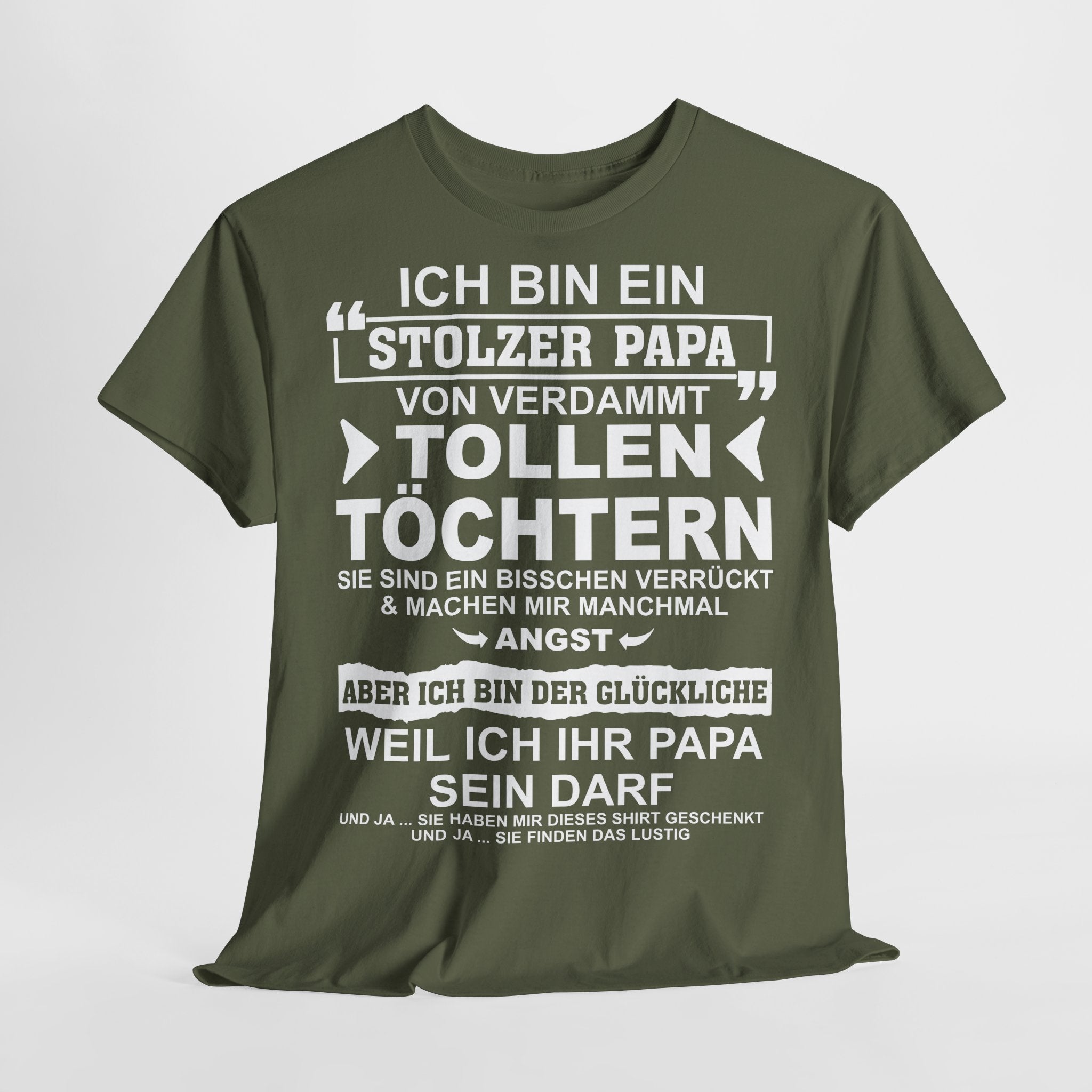 Stolzer Papa von verrückten Töchtern – Lustiges Vatertags-Shirt