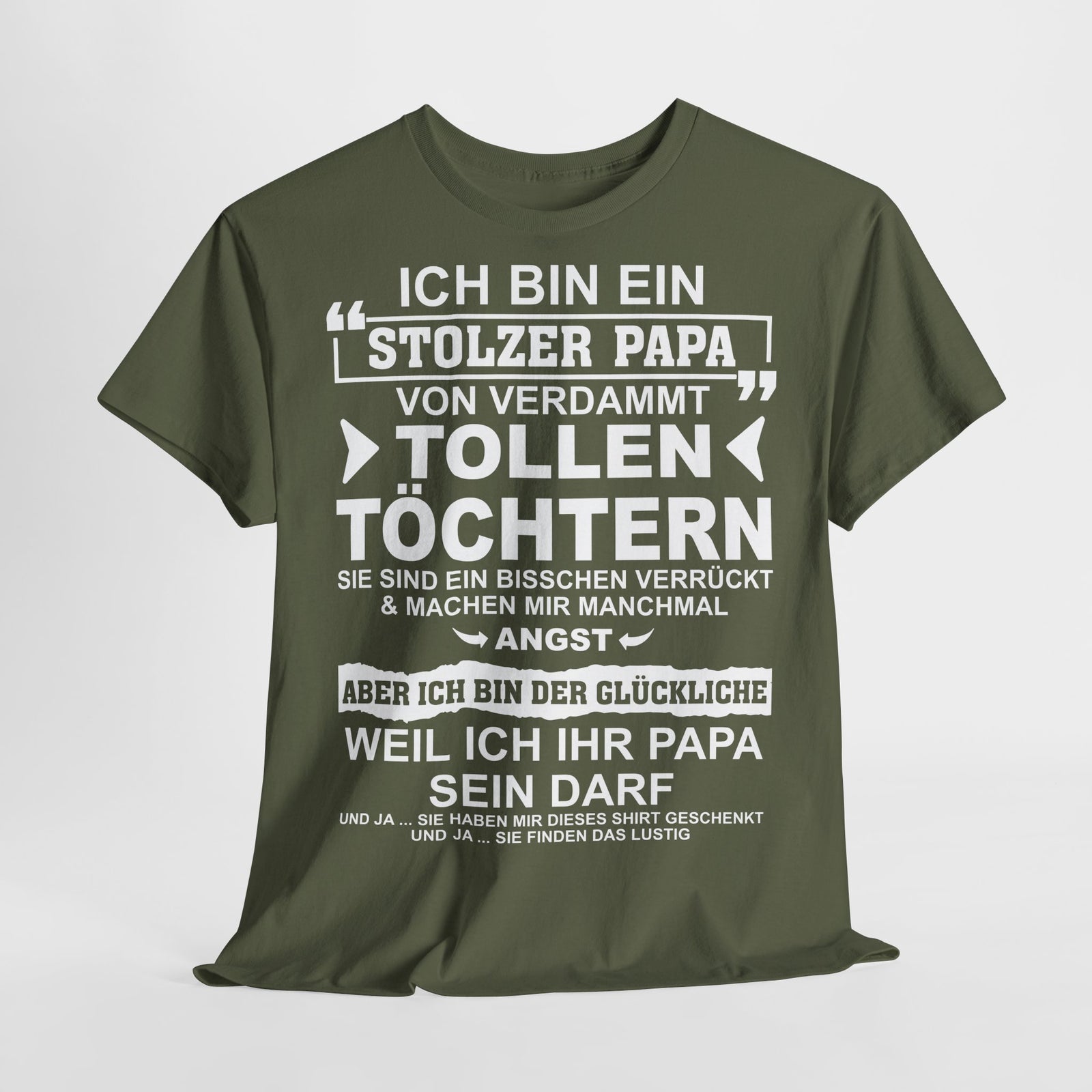 Stolzer Papa von verrückten Töchtern – Lustiges Vatertags-Shirt