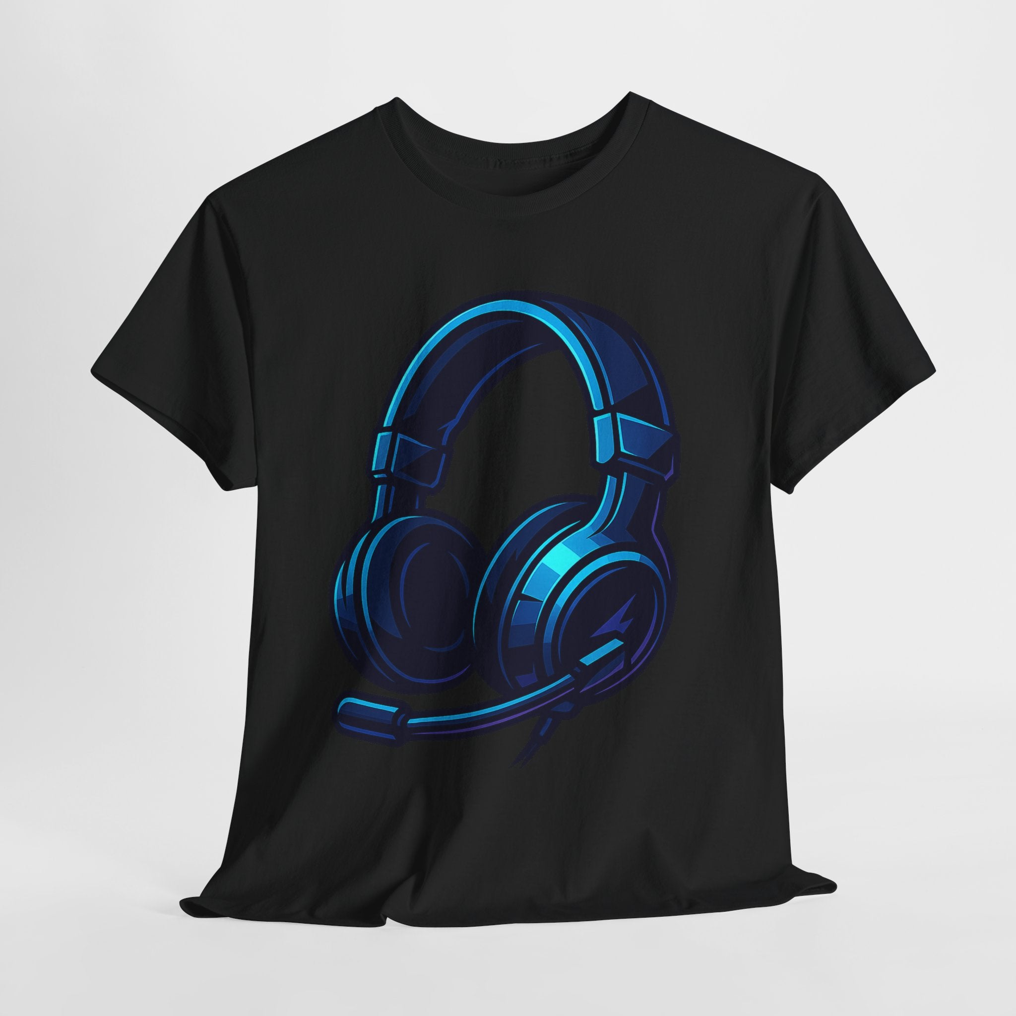 Gaming Headset Neon Glow – Futuristisches Gamer T-Shirt