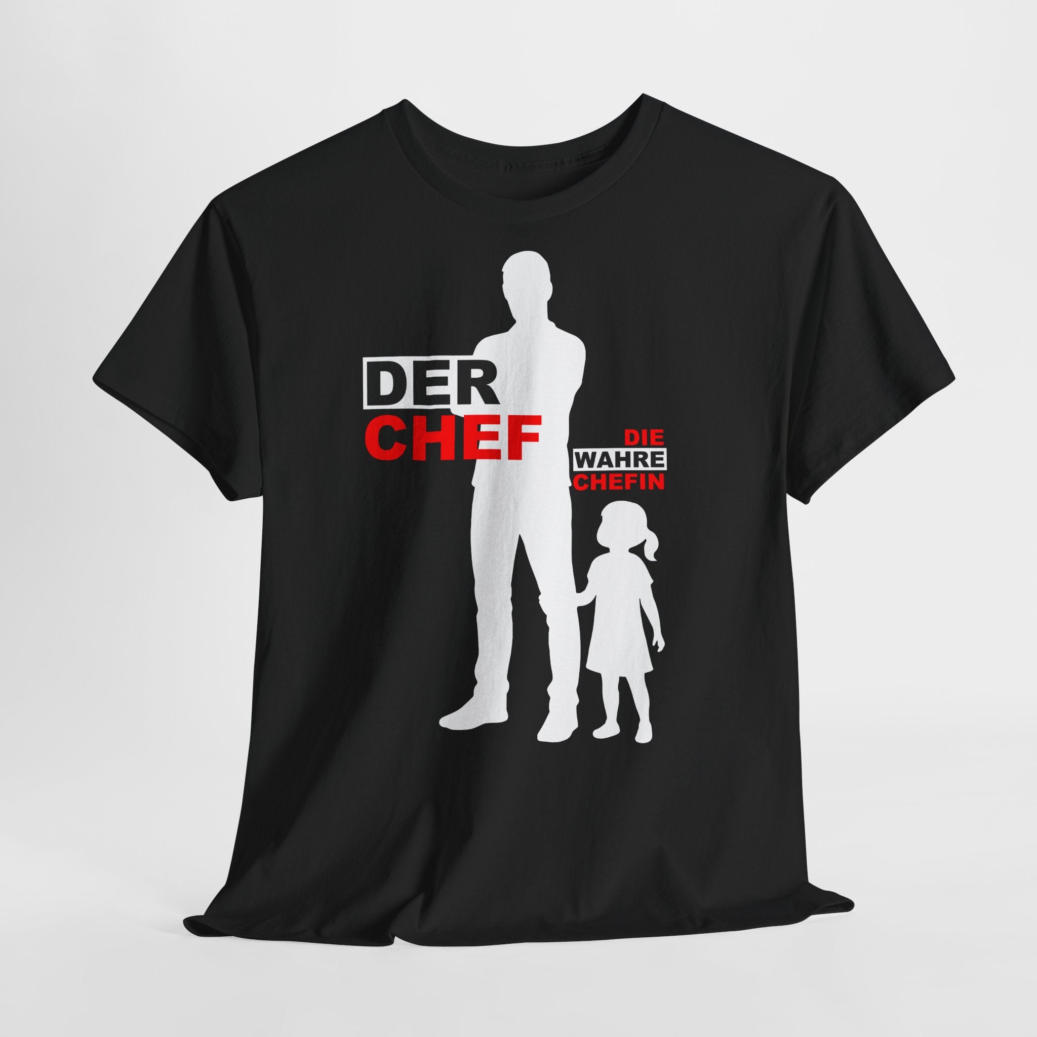 Vatertag Papa Shirt - Papa Chef Und Tochter Die Wahre Chefin - Lustiges Geschenk Shirt