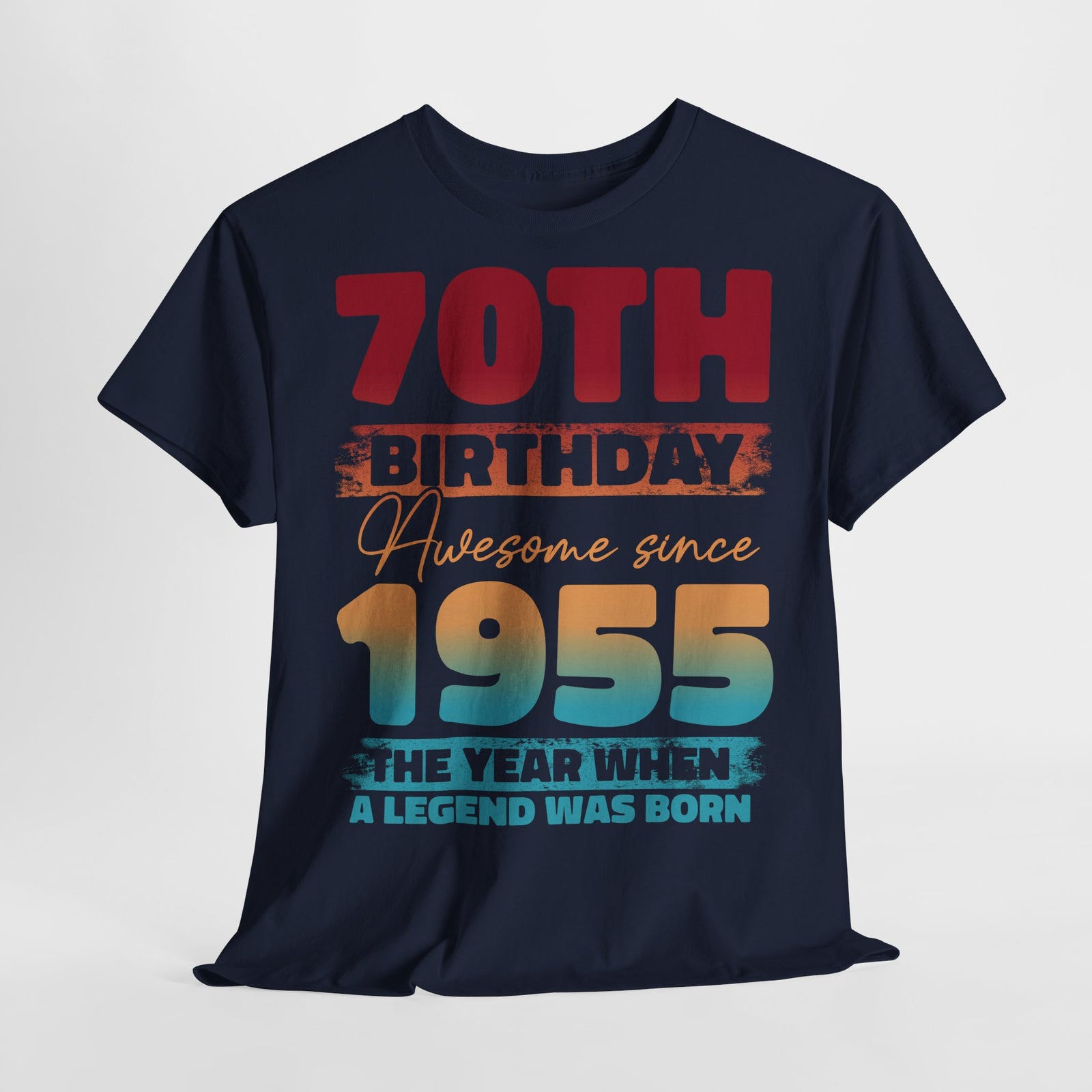 70. Geburtstag Vintage Retro Limited Edition Geboren 1955 Legend Was Born Geschenk T-Shirt