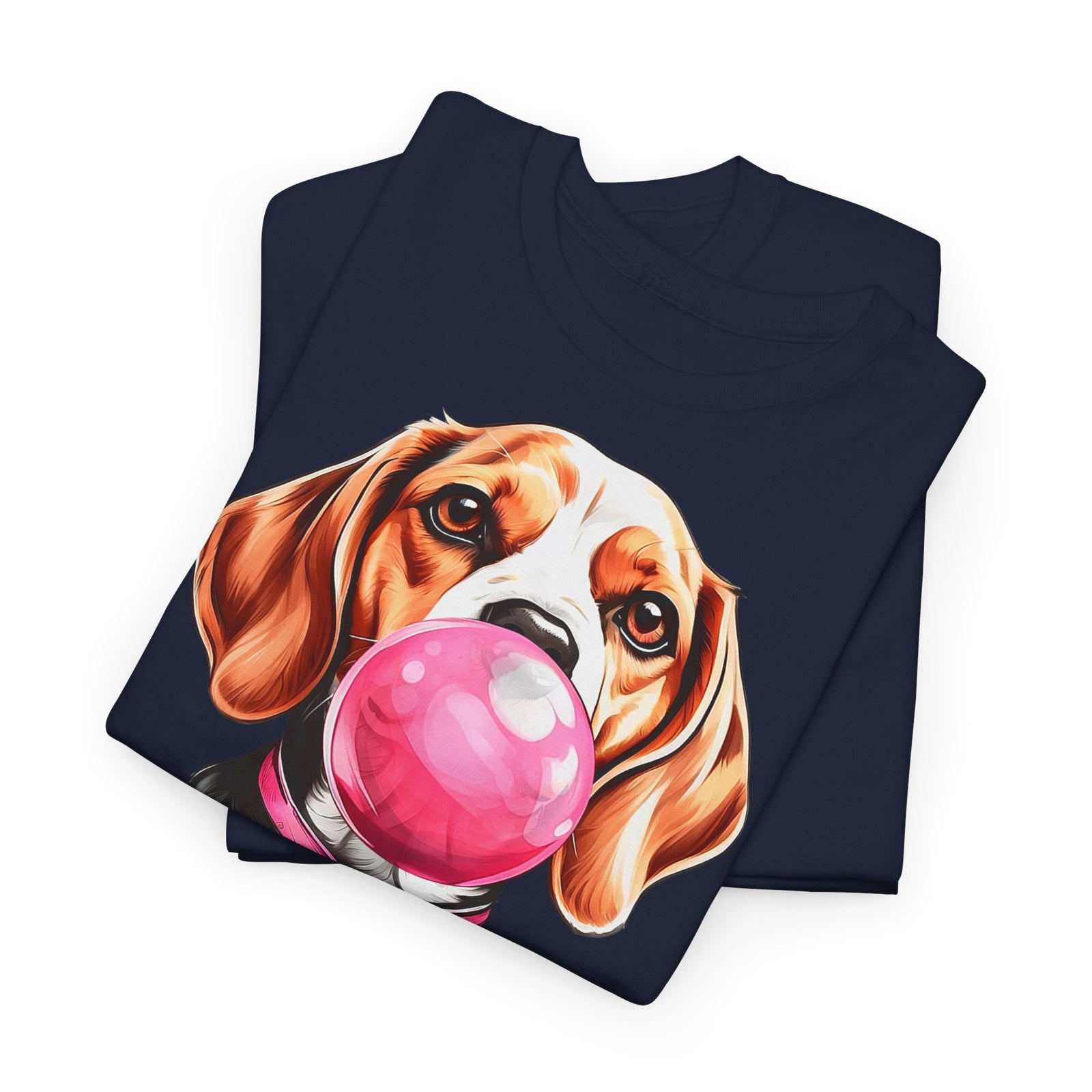 Hundeliebhaber T-Shirt - Lustiger Beagle mit Kaugummi - Beagle Hunde T-Shirt