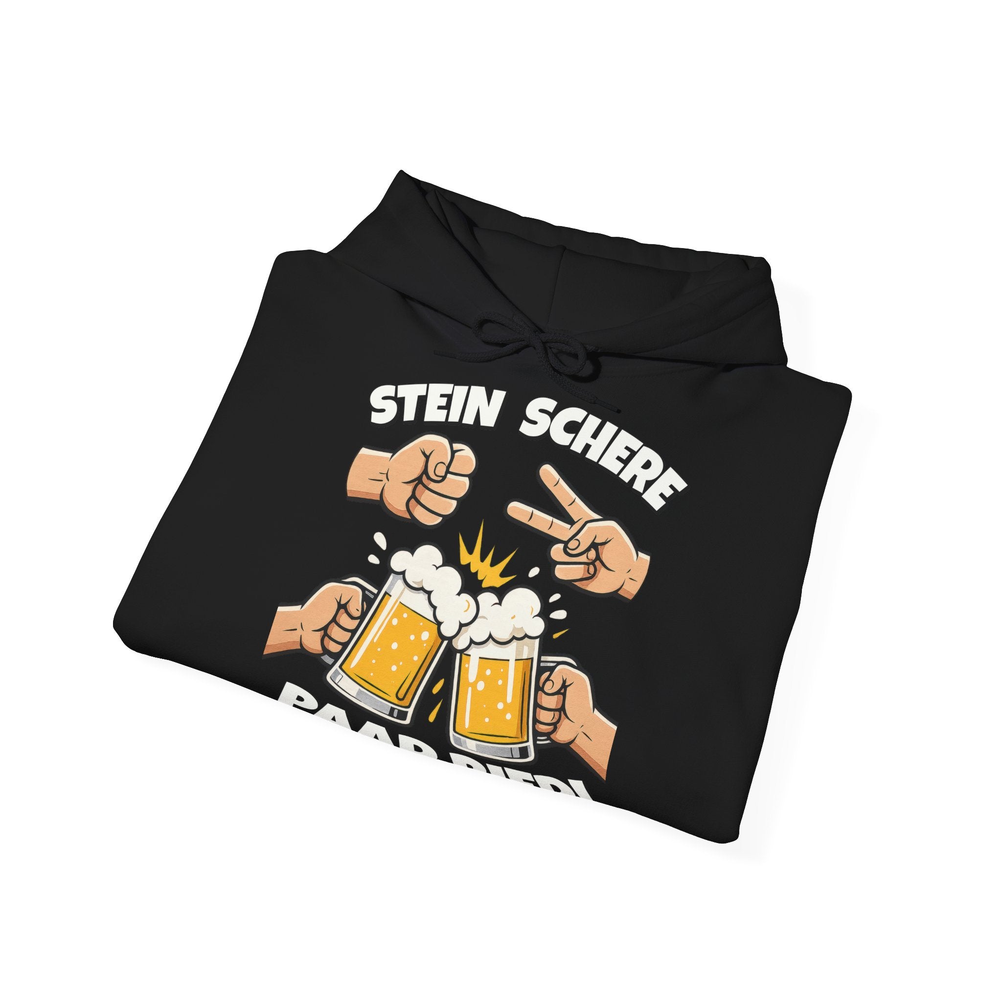 Lustig Schere Stein Paar Bier Hoodie