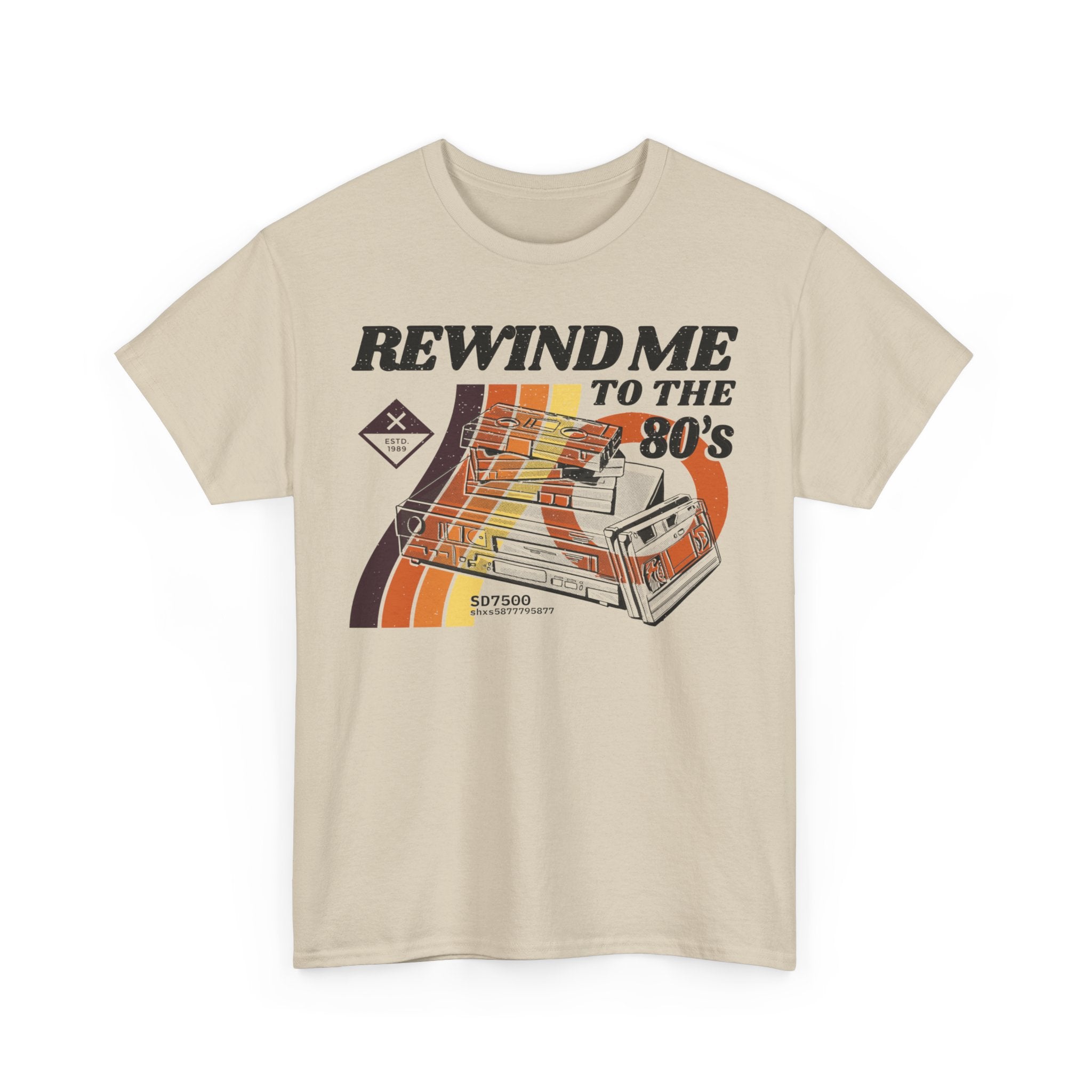 80er 90er Retro Style - Kassette - REWIND ME - Unisex Shirt