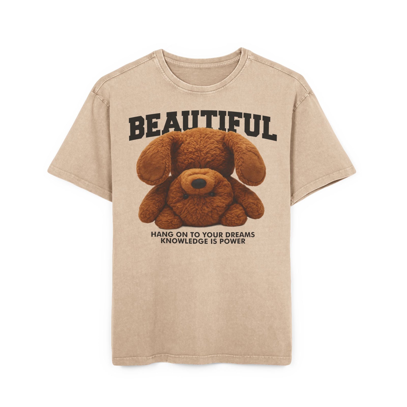 Beautiful Teddy Bear Heavy Oversized T-Shirt | Aesthetic Streetwear Vintage Tee, Cute Graphic Shirt, Motivations-Spruch Skater Geschenk
