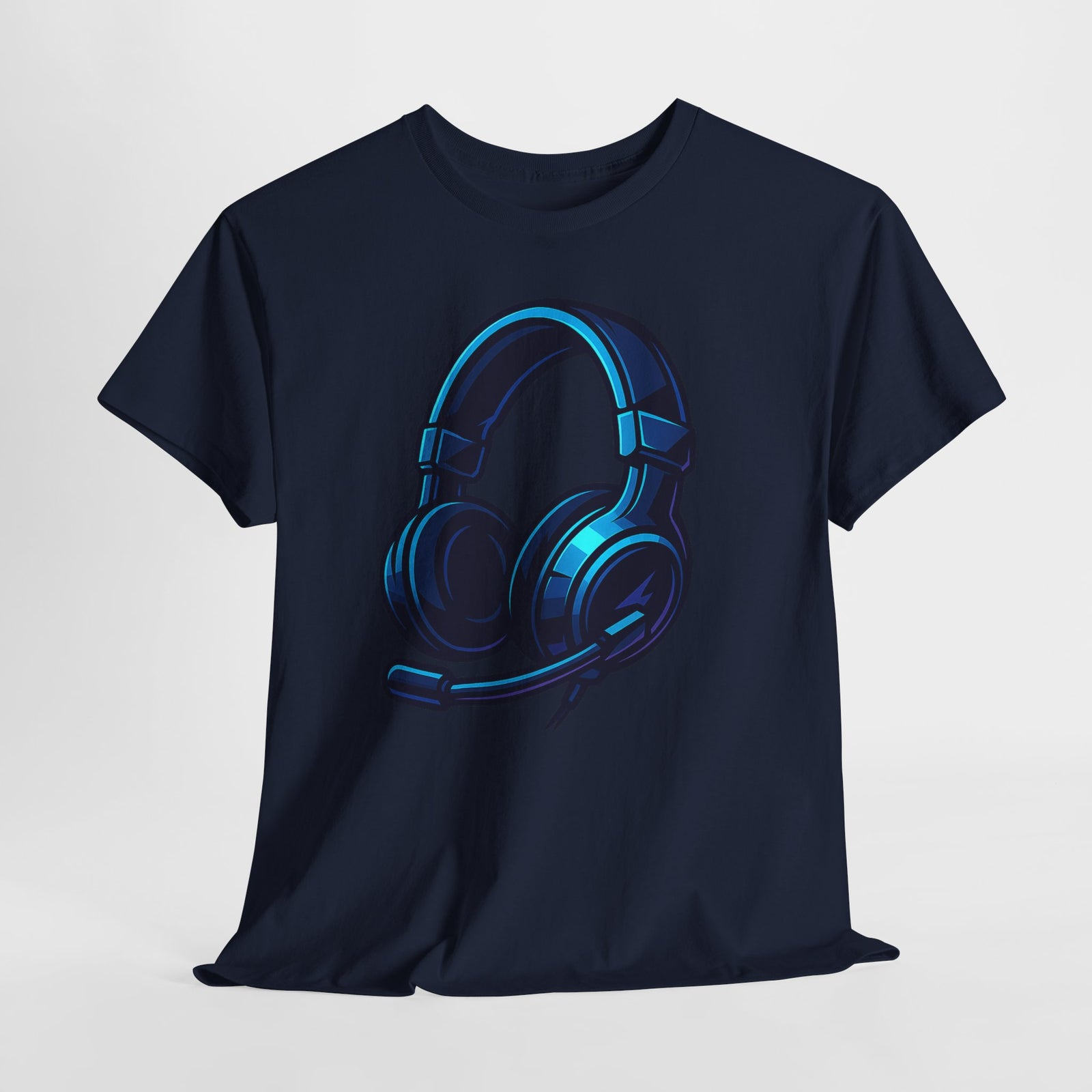 Gaming Headset Neon Glow – Futuristisches Gamer T-Shirt