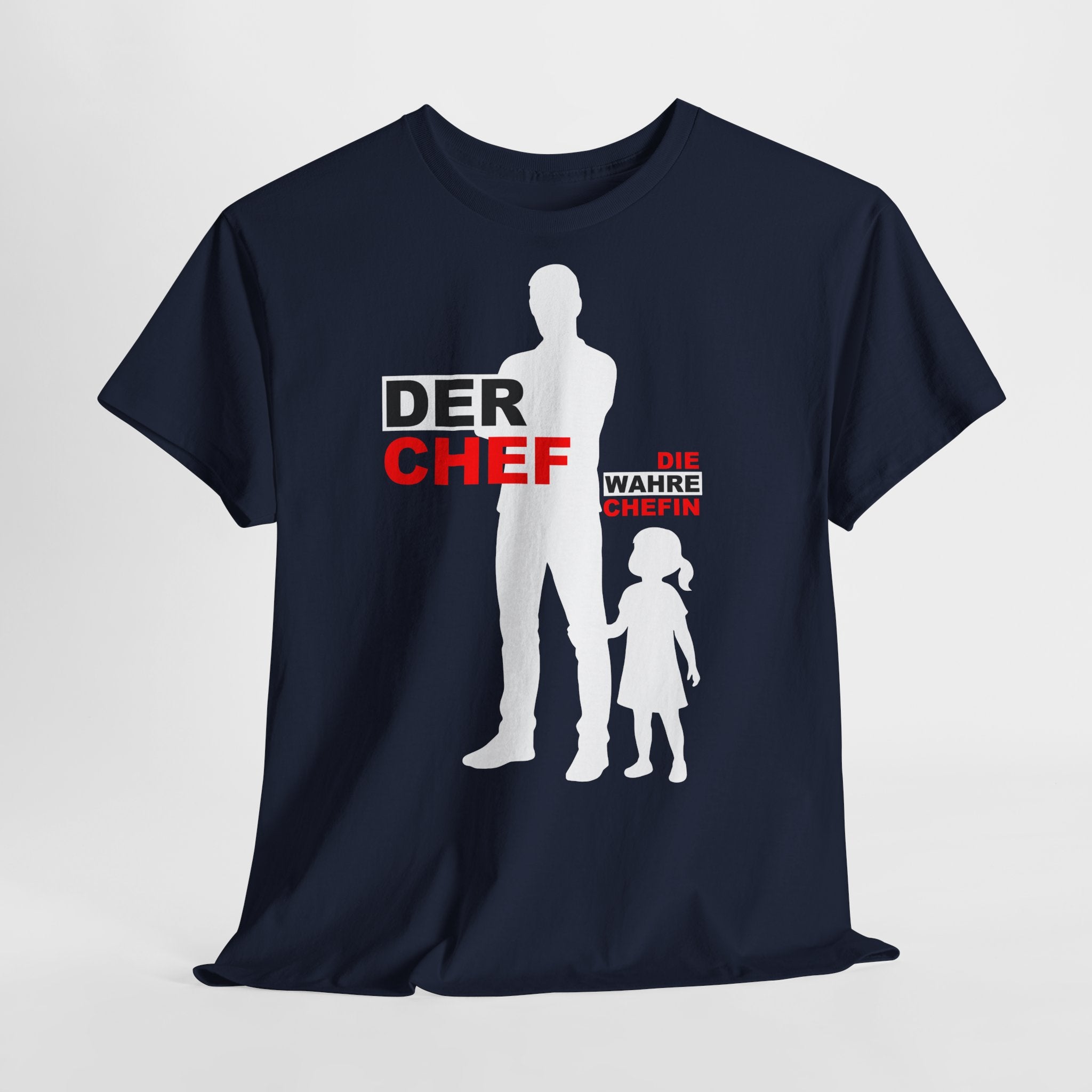 Vatertag Papa Shirt - Papa Chef Und Tochter Die Wahre Chefin - Lustiges Geschenk Shirt