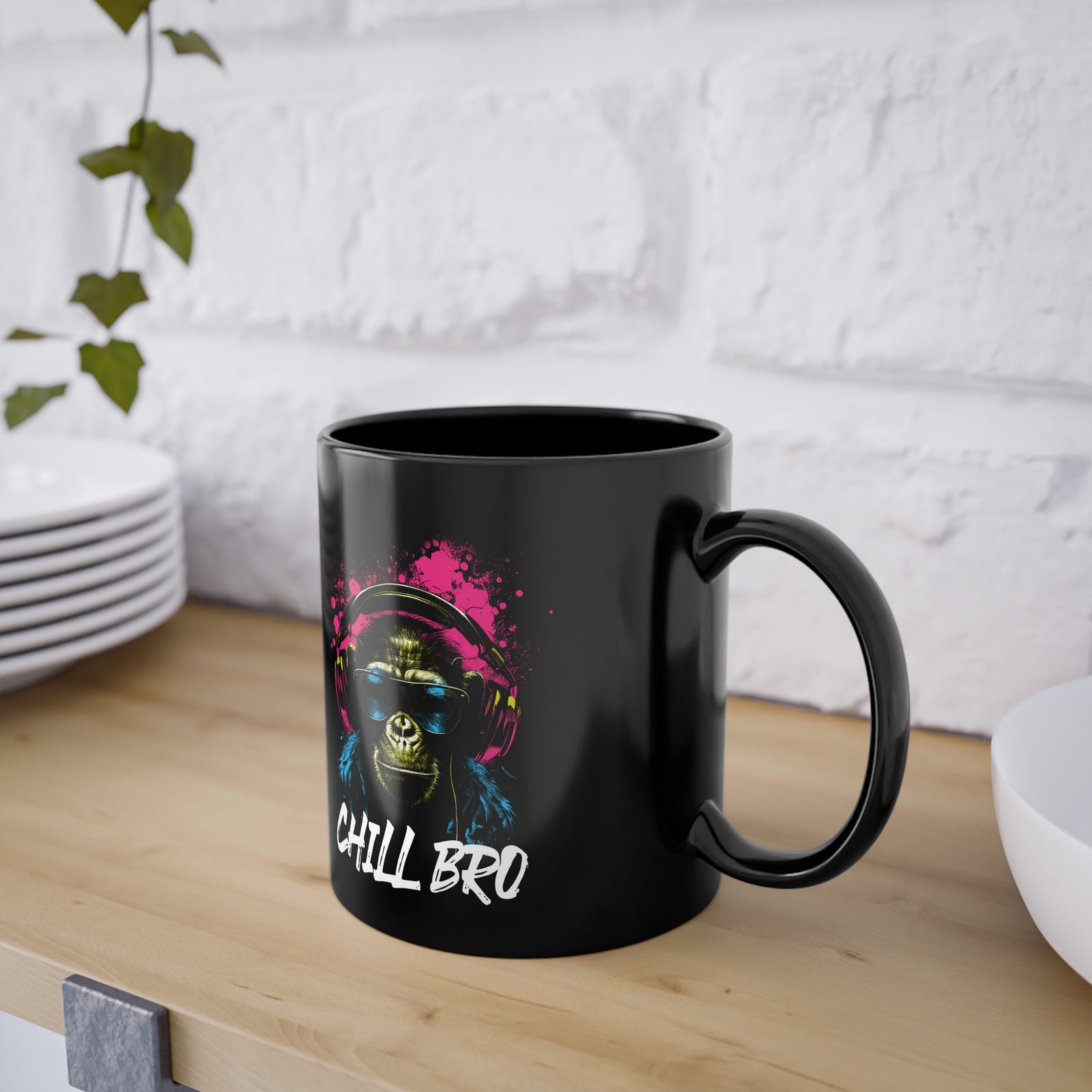 CHILL BRO - Cooler Affe mit Sonnenbrille Geschenkidee Gamer - Geschenk Kaffee Tasse