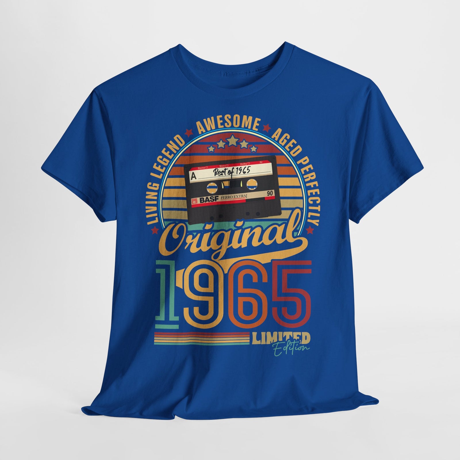 60. Geburtstag Geboren 1965 Retro Kassette Limited Edition Geschenk T-Shirt