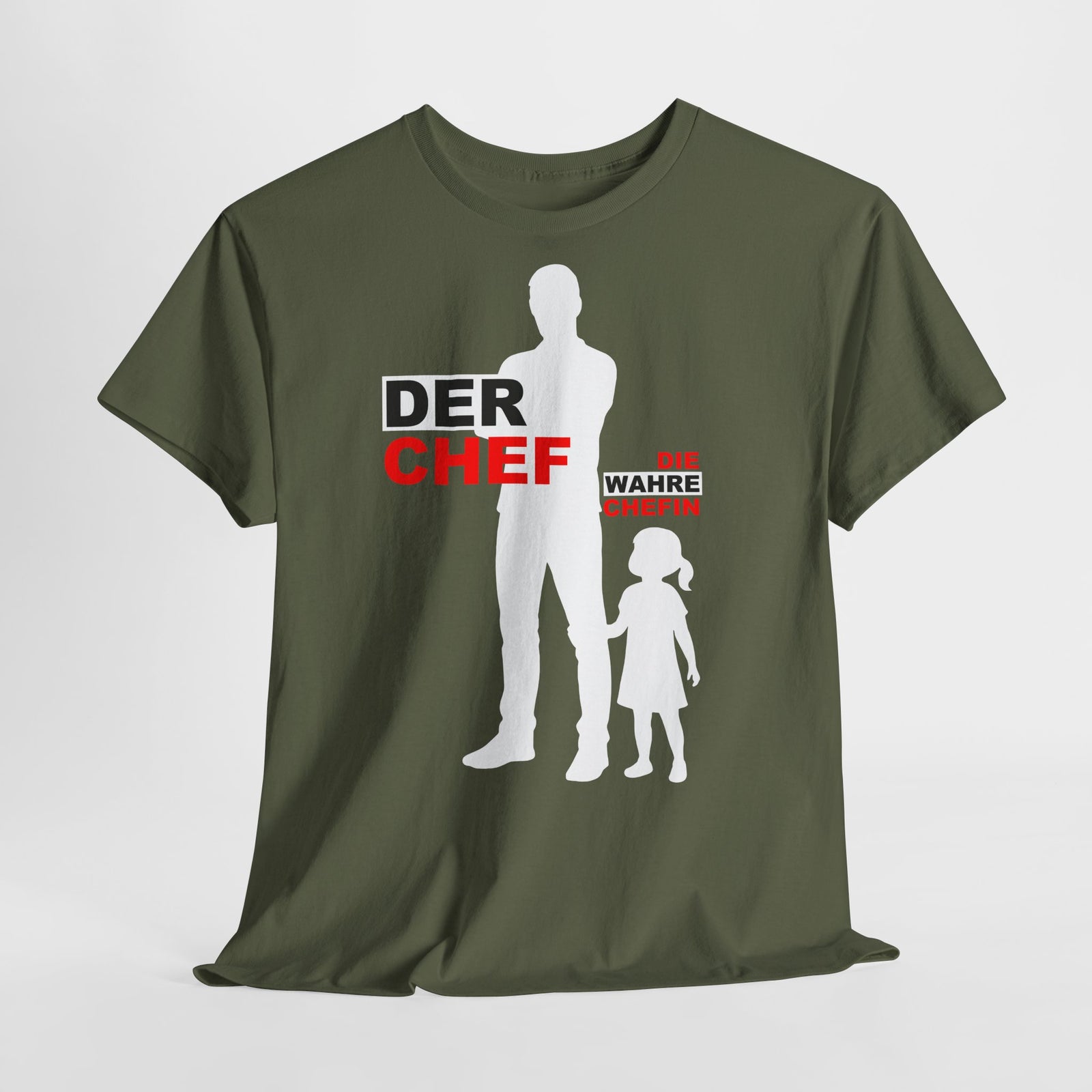 Vatertag Papa Shirt - Papa Chef Und Tochter Die Wahre Chefin - Lustiges Geschenk Shirt