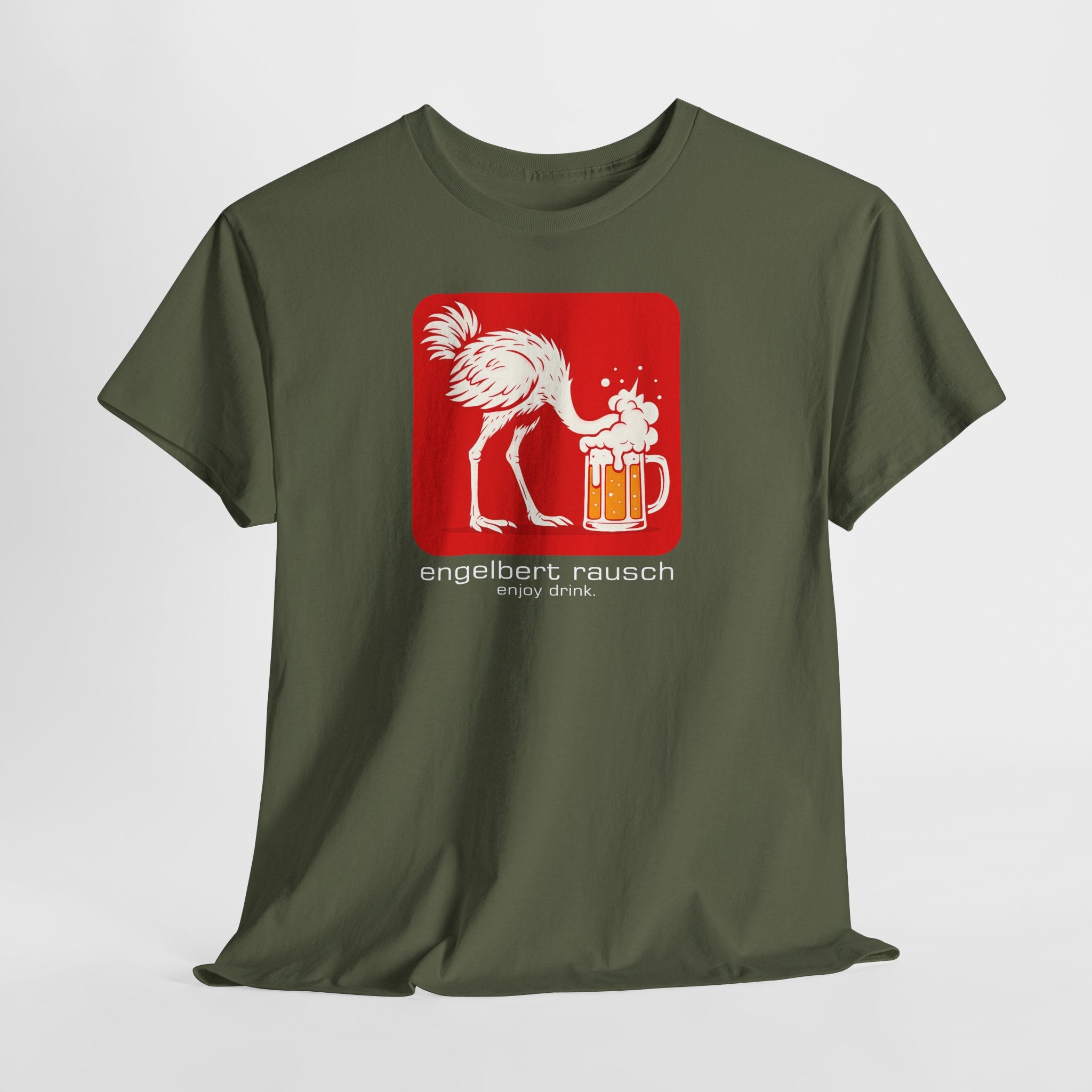Engelbert Rausch T-Shirt – Lustiges Bier Parodie Shirt, Geschenk für Freunde
