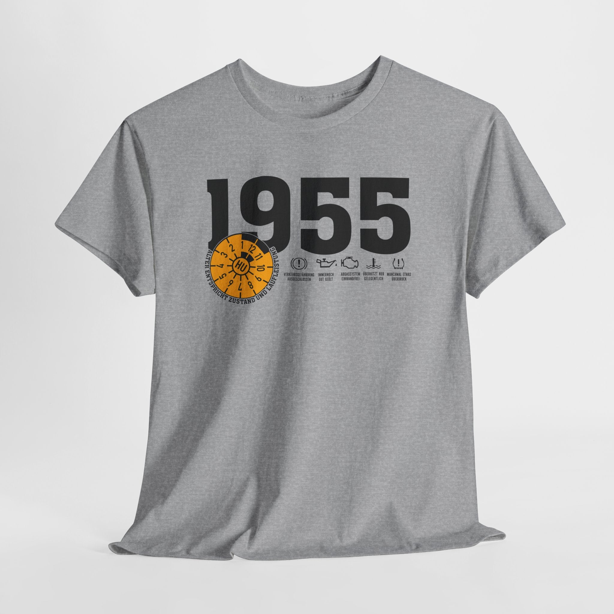70 Geburtstag Jahrgangs-Shirt 1955 – TÜV Stempel Design - Entspricht Zustand und Laufleistung