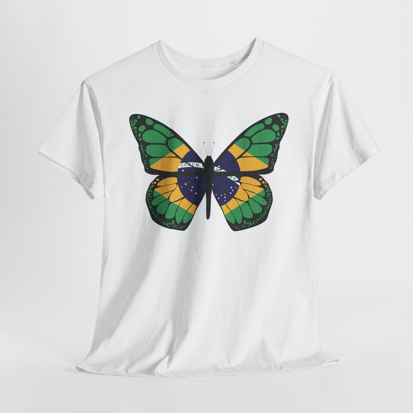 Brasilien Schmetterling Flagge - Unisex Shirt