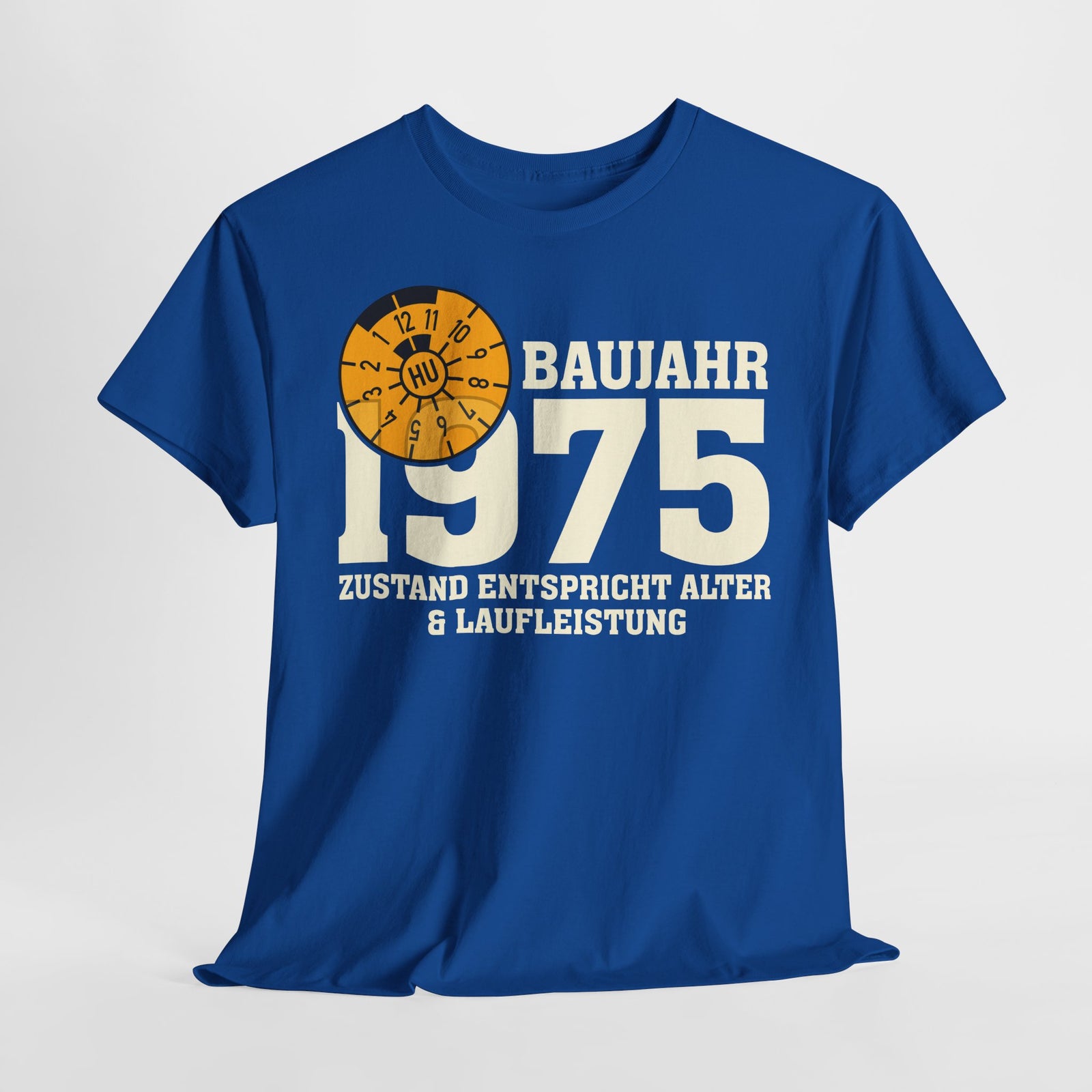 50. Geburtstag TÜV Plakette Baujahr 1975 Zustand entspricht Alter und Laufleistung Lustiges Geschenk T-Shirt