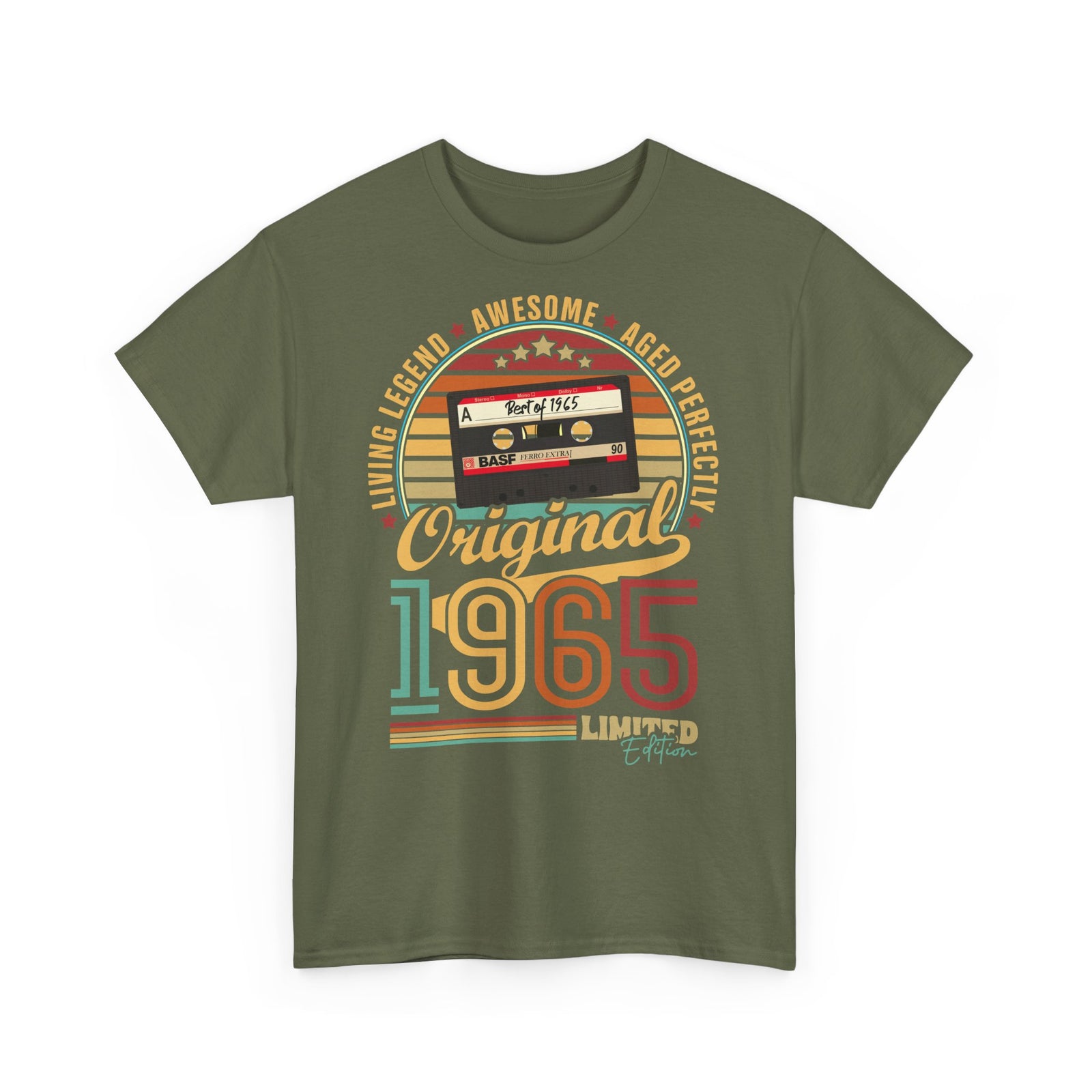 60. Geburtstag Geboren 1965 Retro Kassette Limited Edition Geschenk T-Shirt