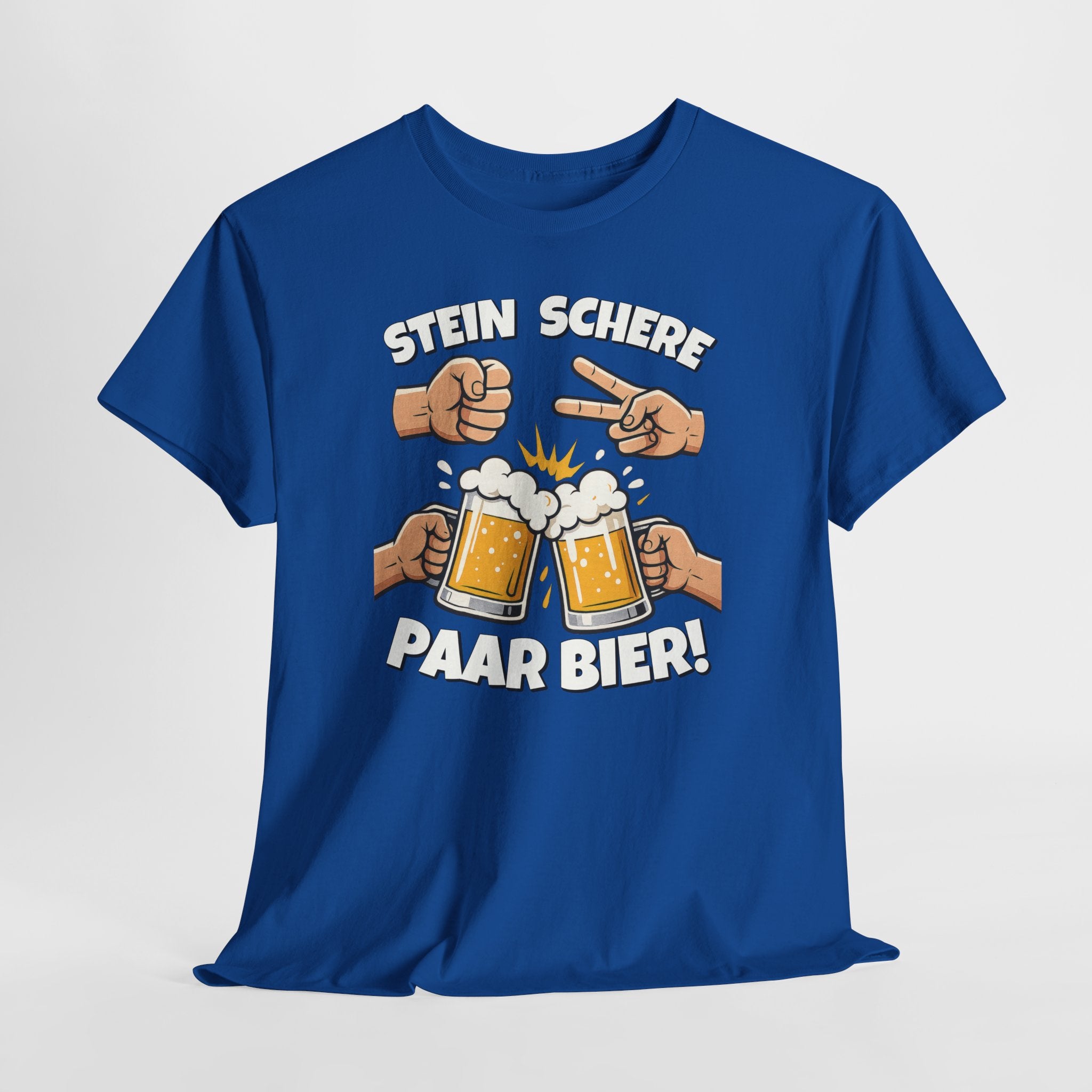 Lustig Schere Stein Paar Bier T-Shirt