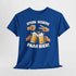 Lustig Schere Stein Paar Bier T-Shirt
