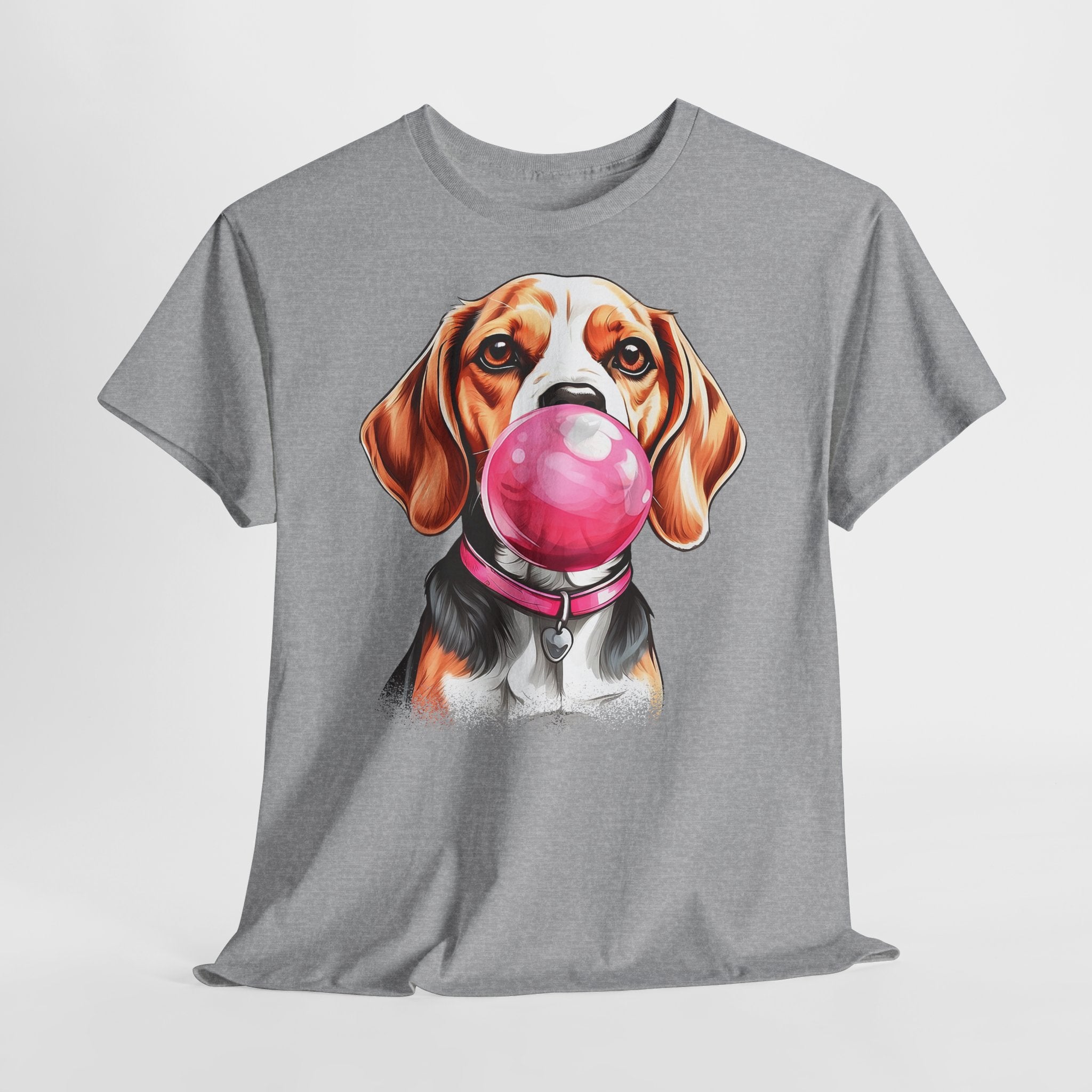 Hundeliebhaber T-Shirt - Lustiger Beagle mit Kaugummi - Beagle Hunde T-Shirt