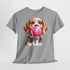 Hundeliebhaber T-Shirt - Lustiger Beagle mit Kaugummi - Beagle Hunde T-Shirt