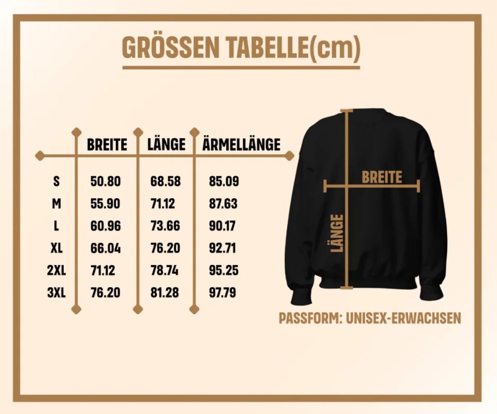 Gildan 18000 größentabelle