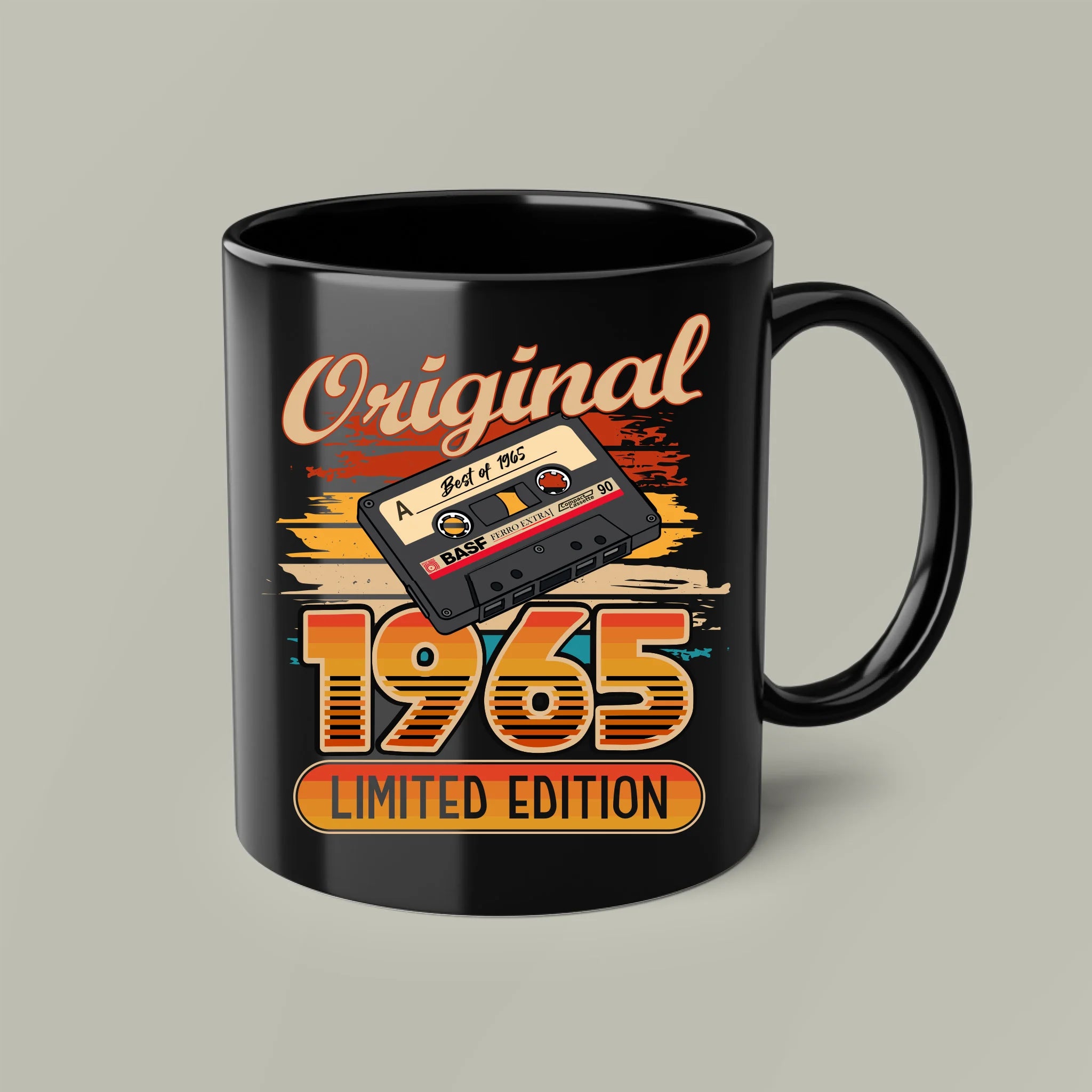 Geburtstags Kaffee Tasse Personalisierbar - Musik Kassette Retro Style Geschenk Kaffee Tasse