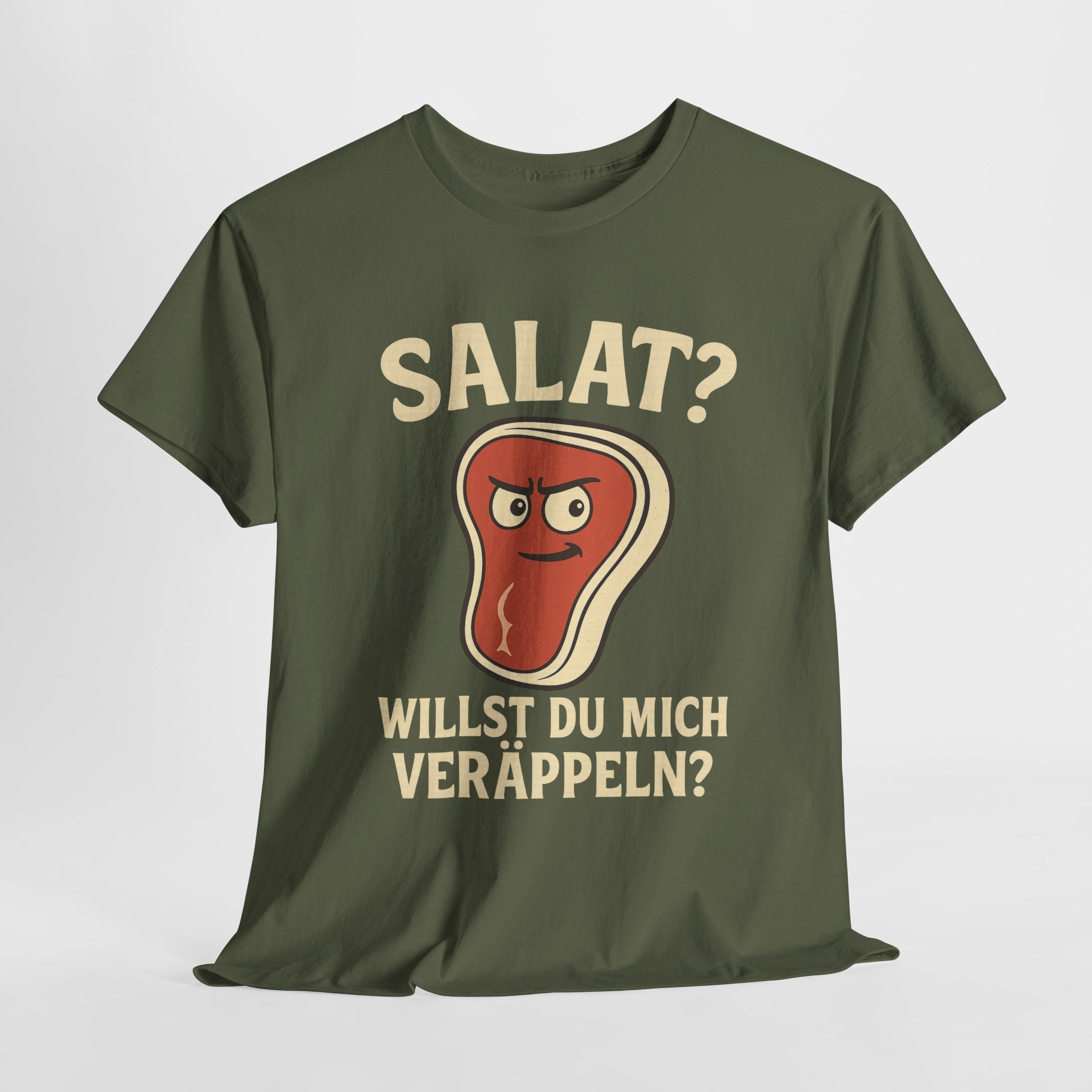 Salat? Willst du mich veräppeln?" - Lustiges Steak Shirt für Fleischfans