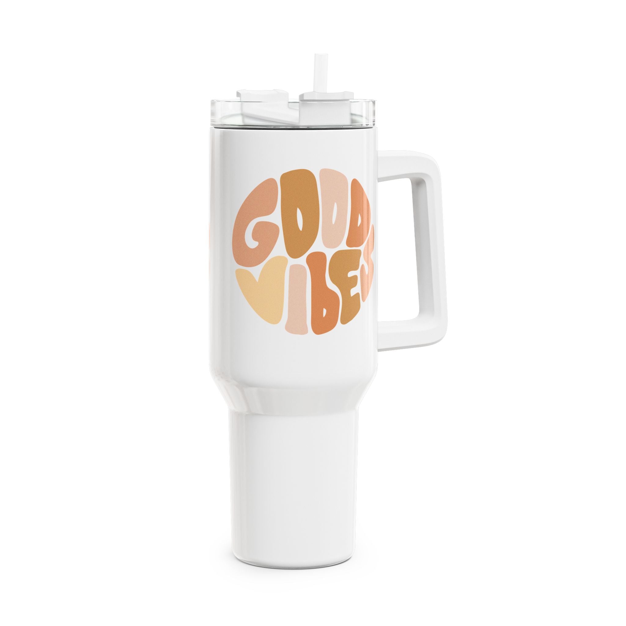 Good Vibes - 70s Style - Cooles Statement - Thermobecher 1,18 Liter