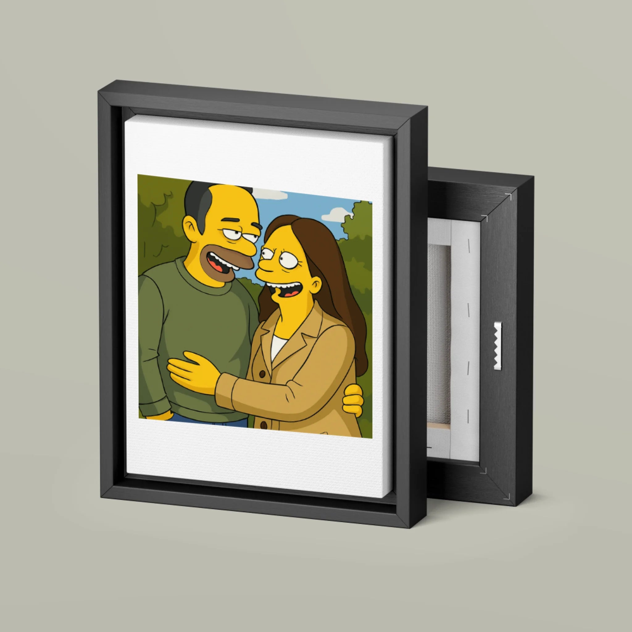 Personalisiertes KI-Kunstwerk auf Leinwand – Dein Foto im Comic Style – mit Holzrahmen