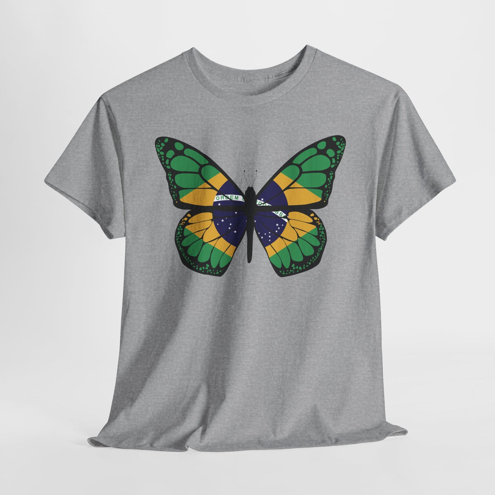 Brasilien Schmetterling Flagge - Unisex Shirt