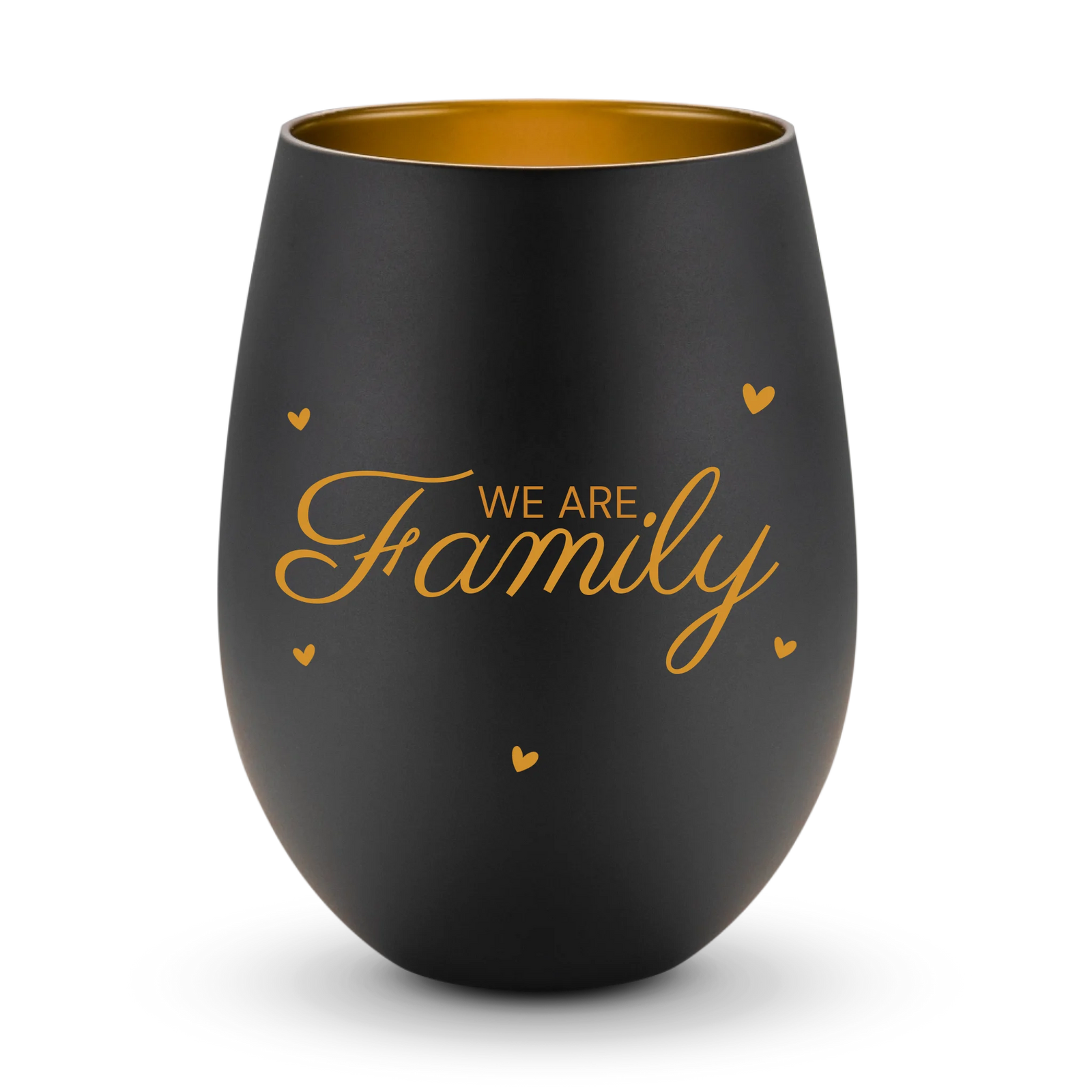 Windlicht „We Are Family“ – Mit Wunschnamen personalisierbar – Warmes Kerzenlicht – Familiengeschenk