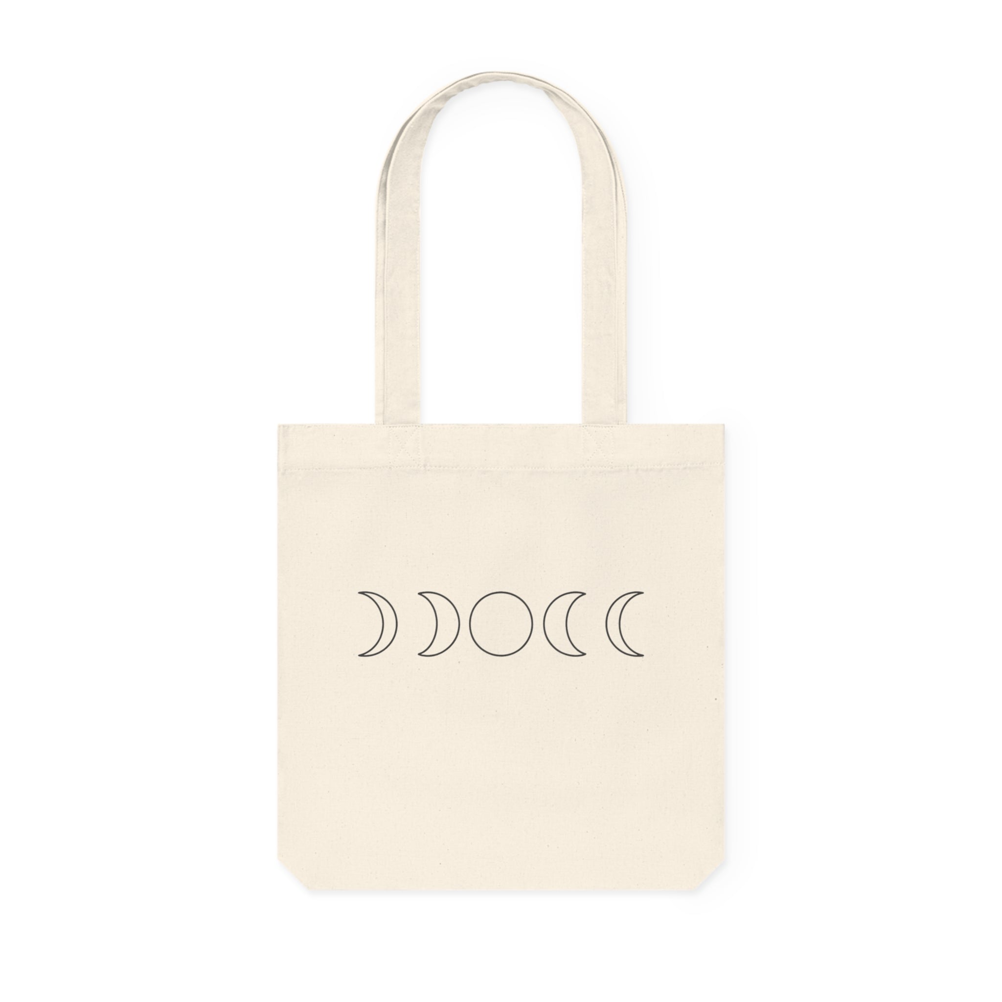 Mondphasen Tragetasche – Minimalistische Stofftasche im Boho Celestial Design