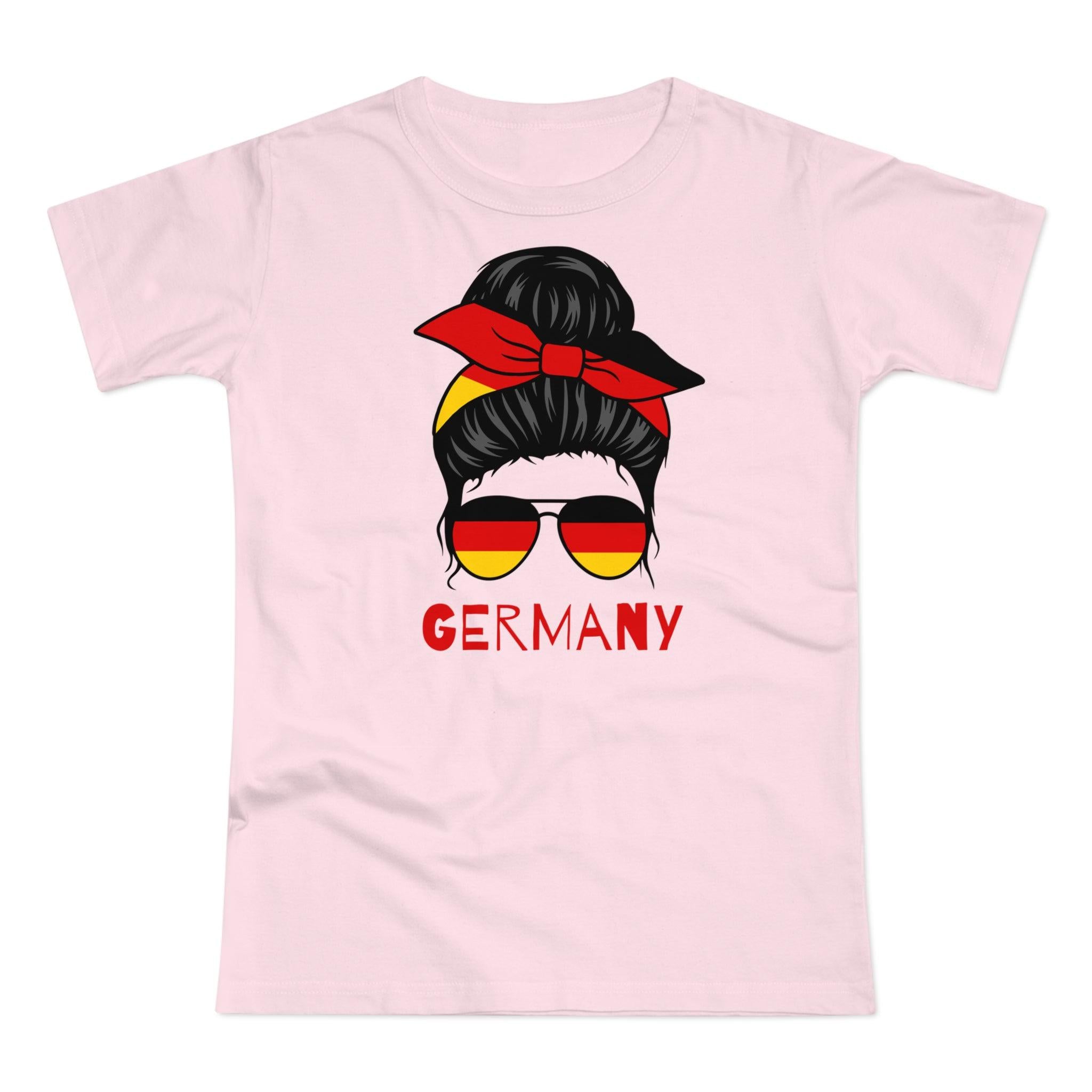 Football EM 2024 Messy Bun Germany Football Women's T-Shirt