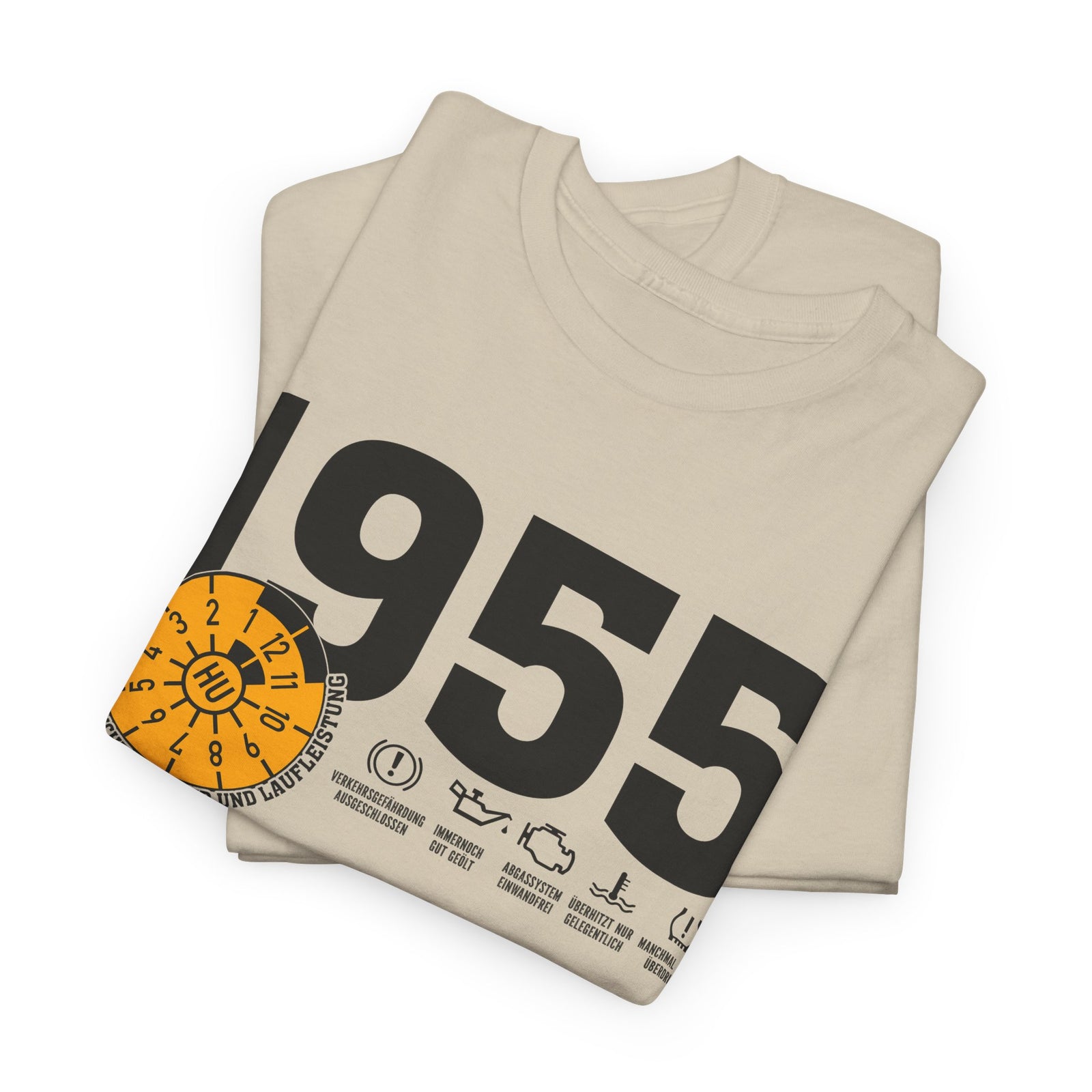 70 Geburtstag Jahrgangs-Shirt 1955 – TÜV Stempel Design - Entspricht Zustand und Laufleistung