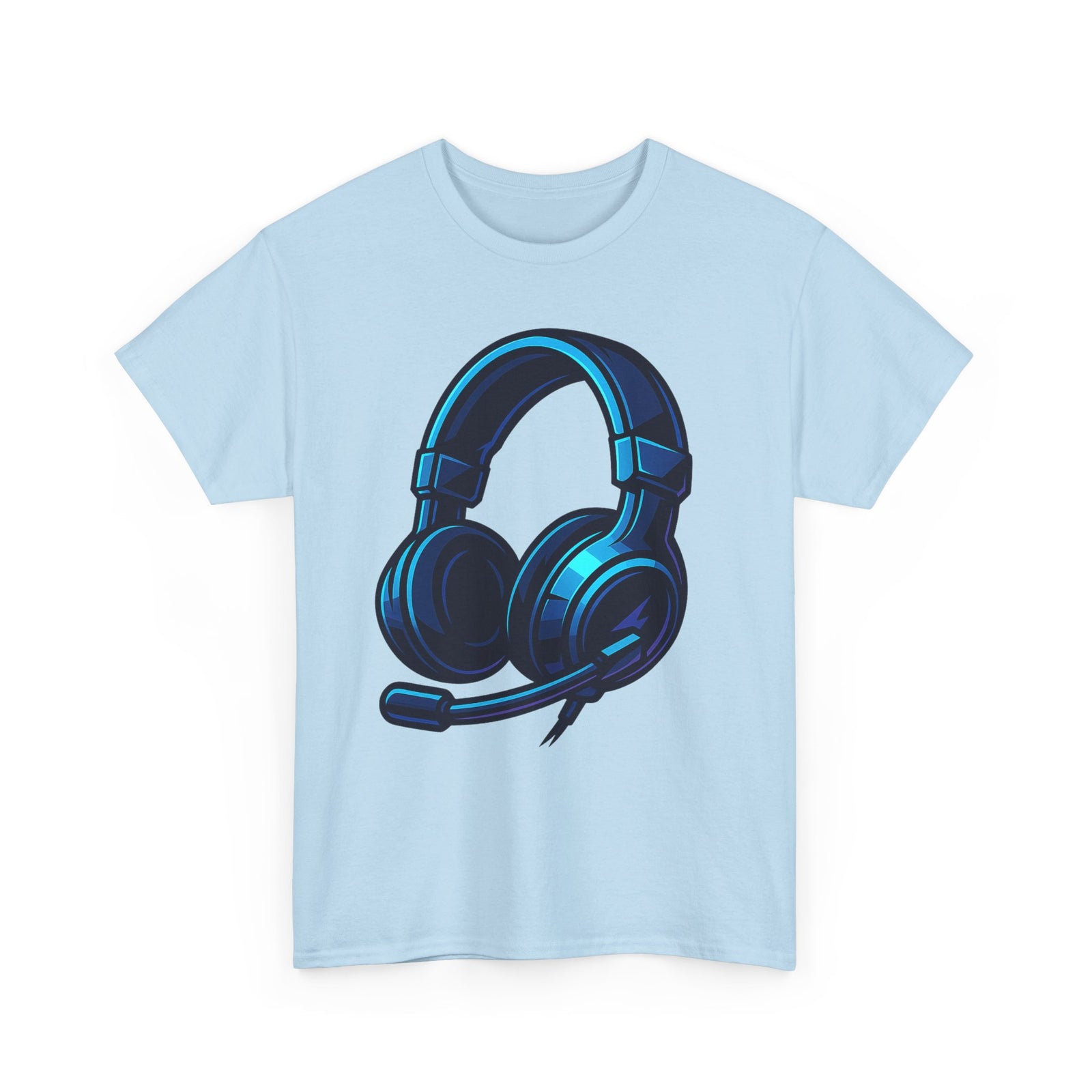 Gaming Headset Neon Glow – Futuristisches Gamer T-Shirt