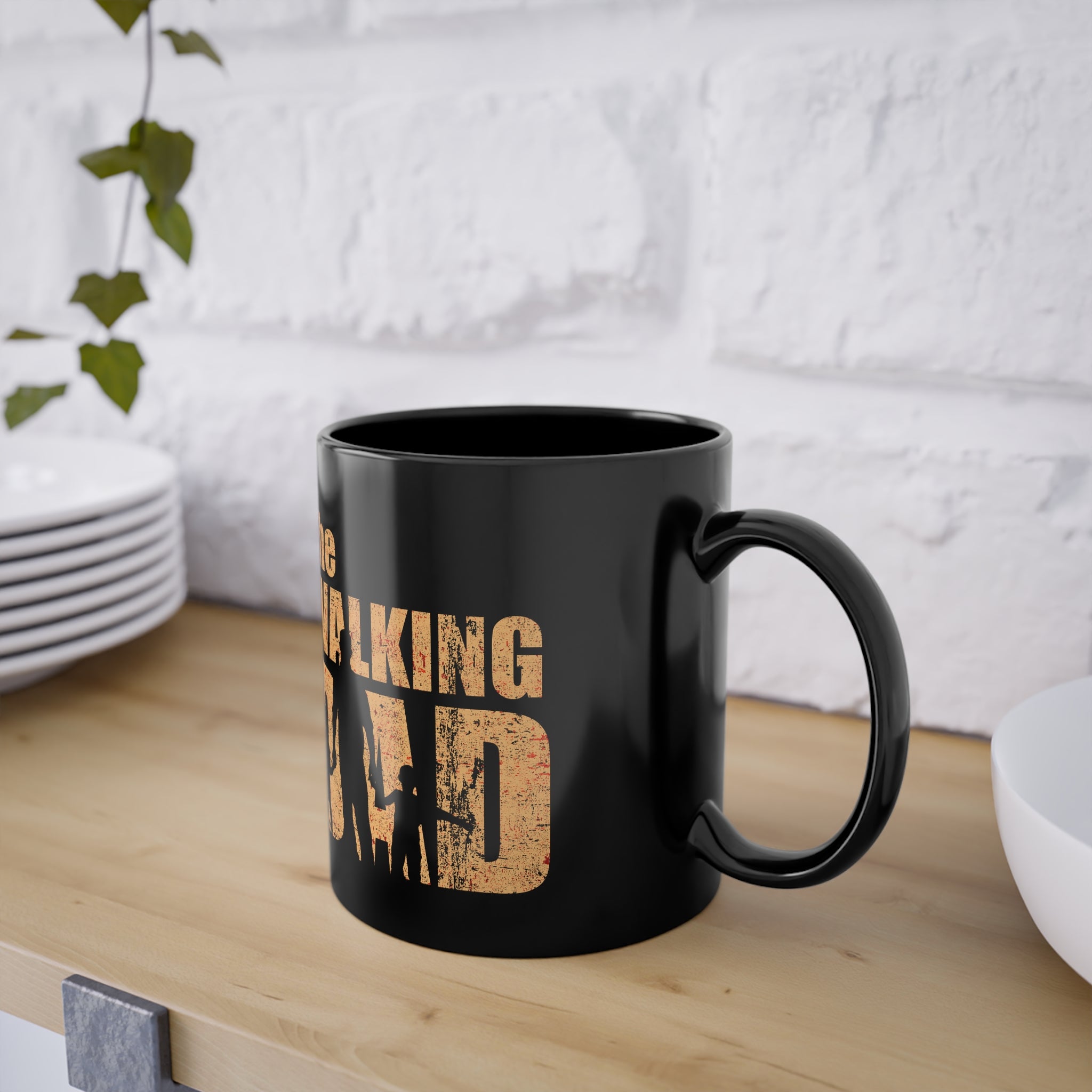 Vatertag Shirt - The Walking Dad - Papa und Tochter und Sohn - Lustige Vatertag Geschenk Kaffee Tasse