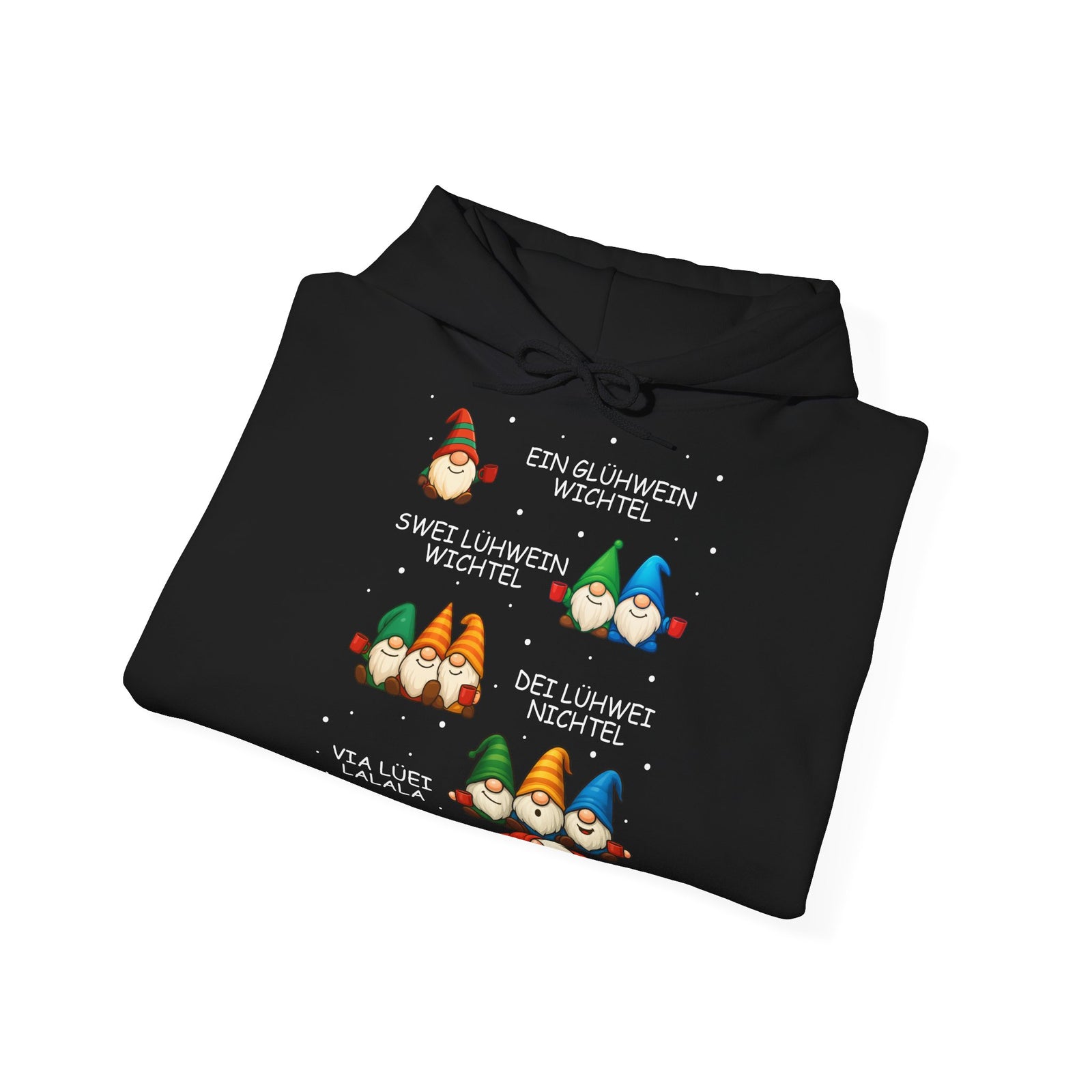 Lustige Glühwein Wichtel – Betrunkene Weihnachtsgnome Unisex Hoodie