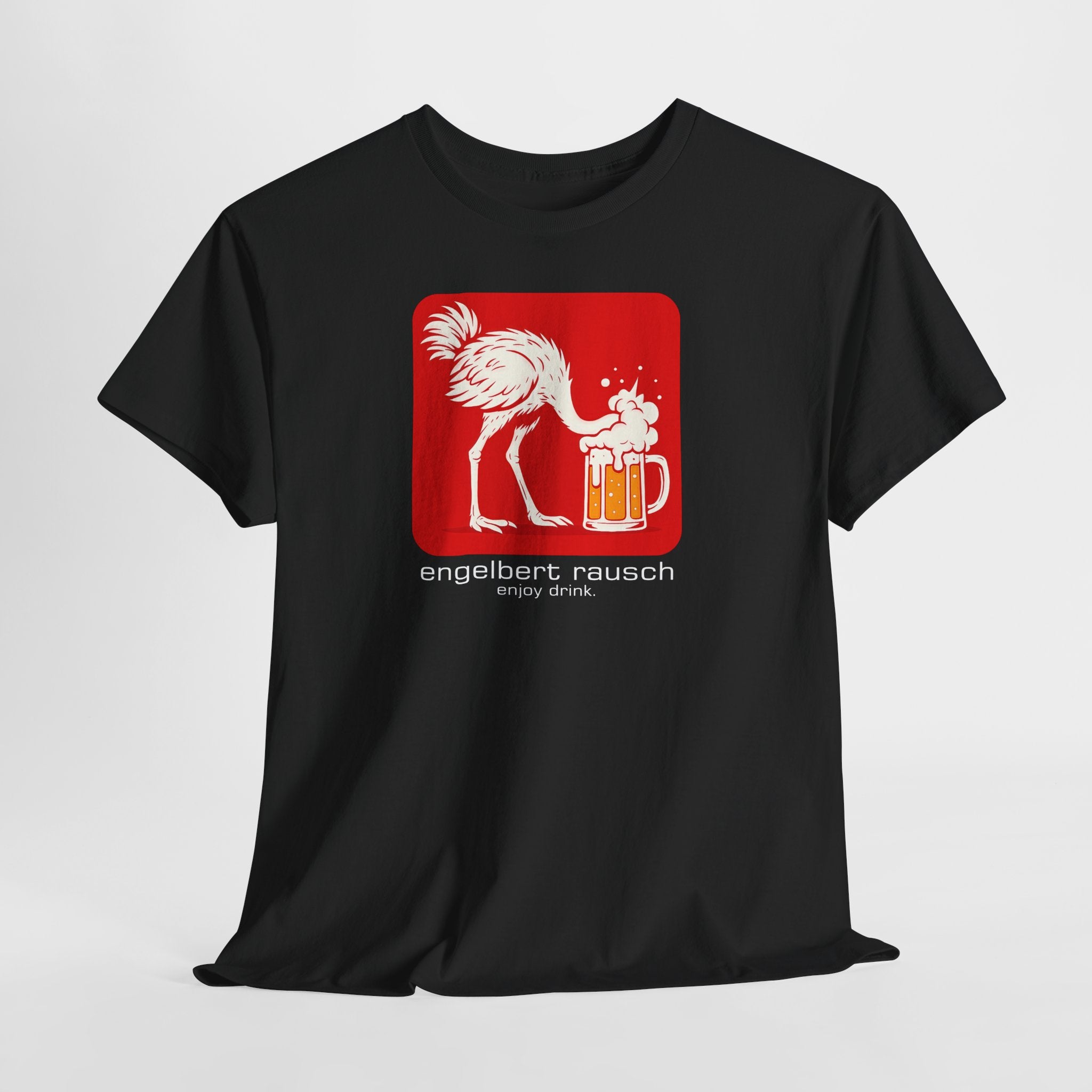 Engelbert Rausch T-Shirt – Lustiges Bier Parodie Shirt, Geschenk für Freunde