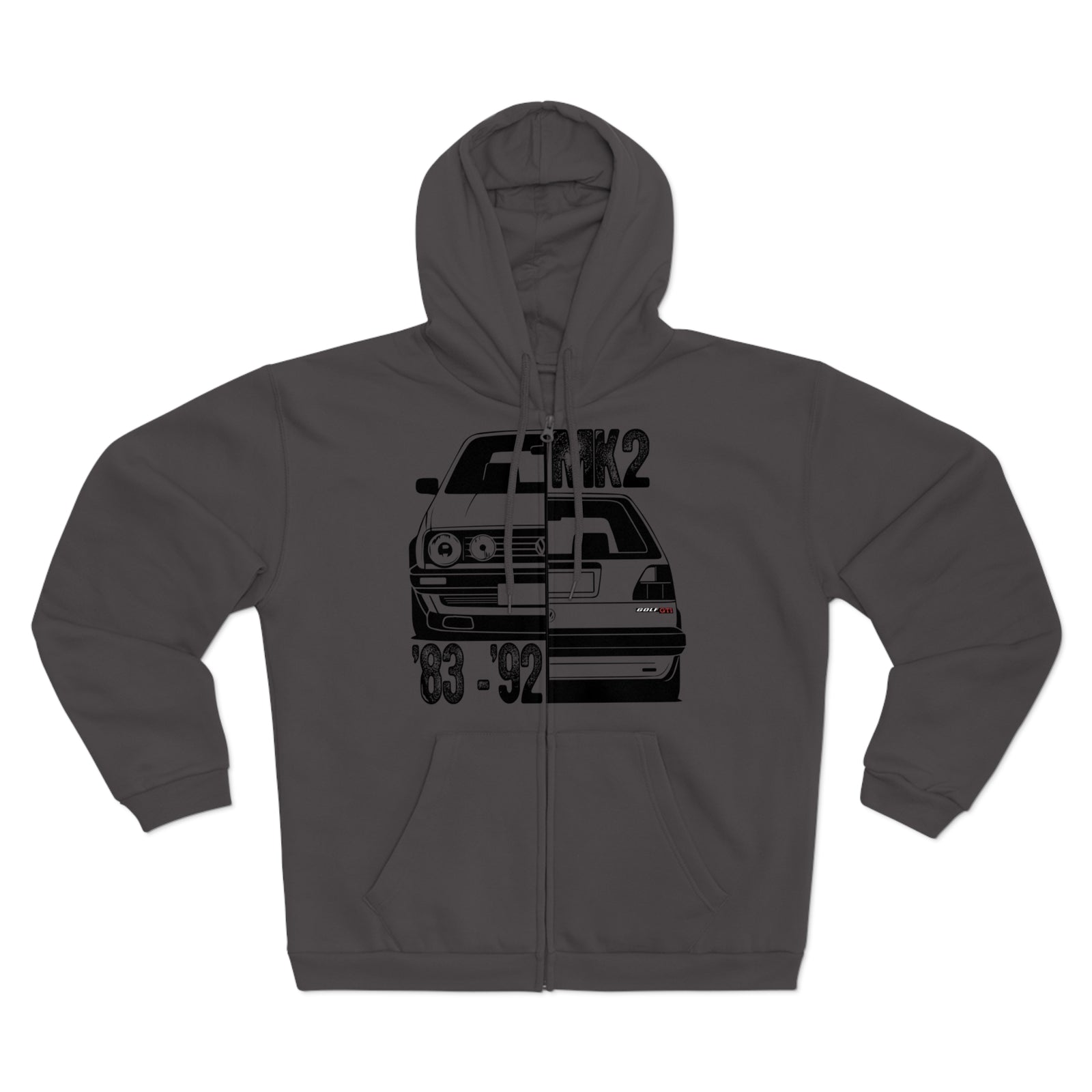 GOLF MK2 Retro Auto 80er 90er MK2 Fan Zip Hoodie - Unisex Strickjacke